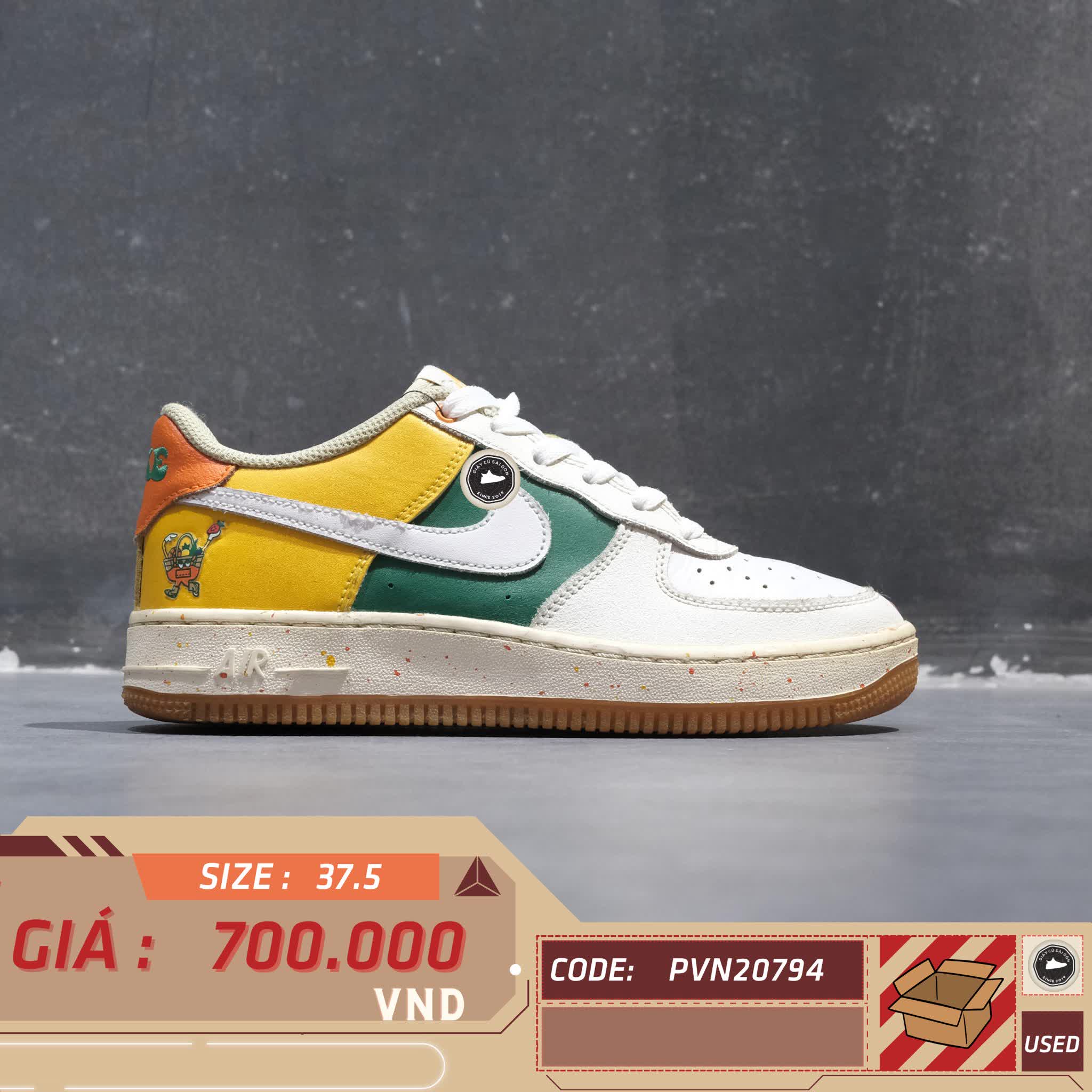 NIKE AIR FORCE 1 LV8 'FRUIT BASKET' DQ5085-111 SIZE 37.5 GIÀY 2HAND CHÍNH HÃNG PVN20794