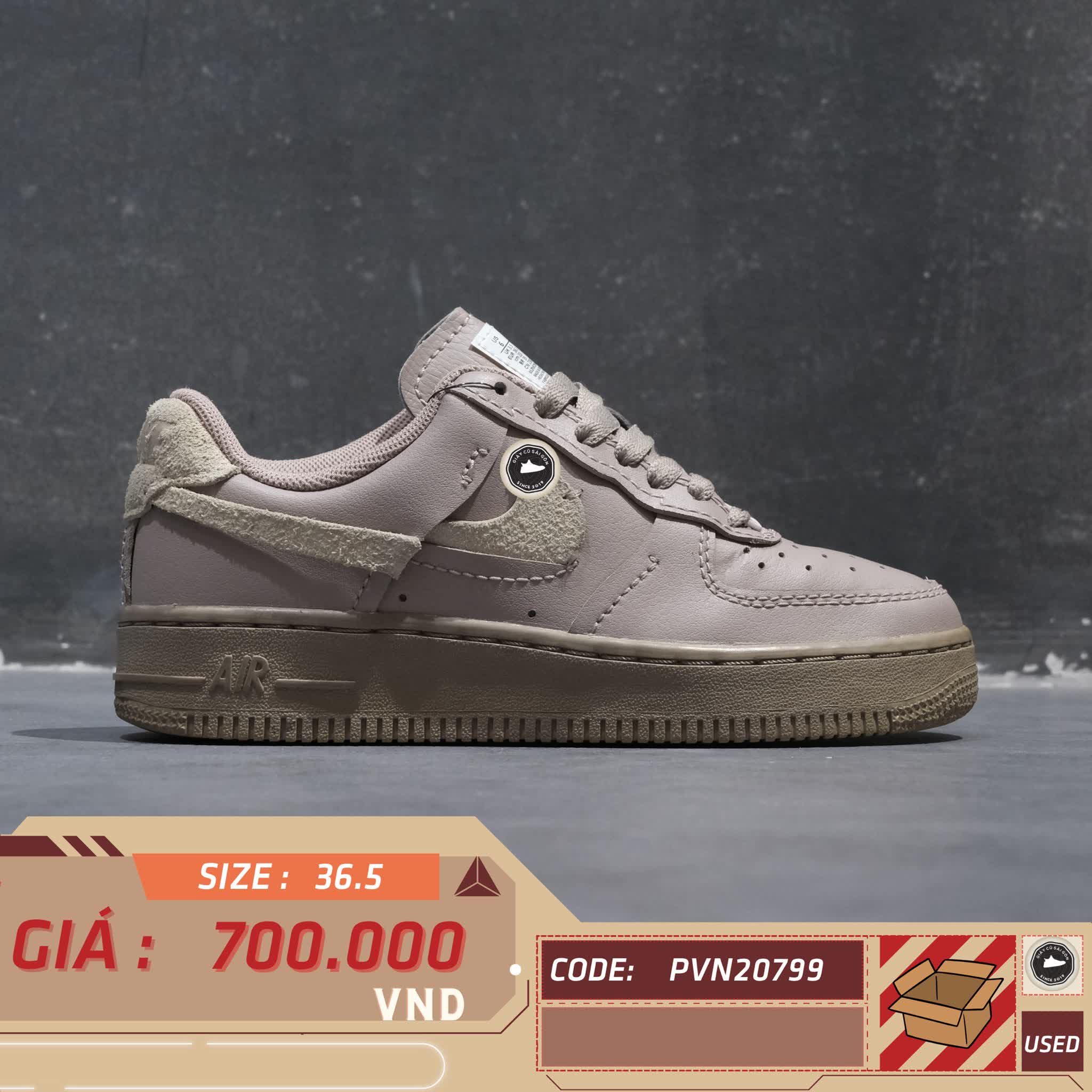 NIKE AIR FORCE 1 LOW LXX MALT DH3869-200 SIZE 36.5 GIÀY 2HAND CHÍNH HÃNG PVN20799