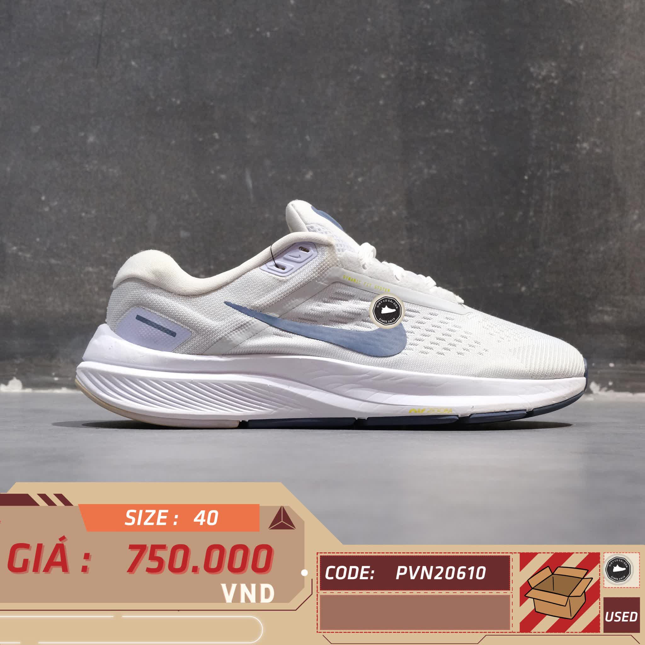 NIKE WMNS AIR ZOOM STRUCTURE 24 'GRAY TRAINING BOOT WHITE' DA8570 005 SIZE 40 GIÀY 2HAND CHÍNH HÃNG PVN20610