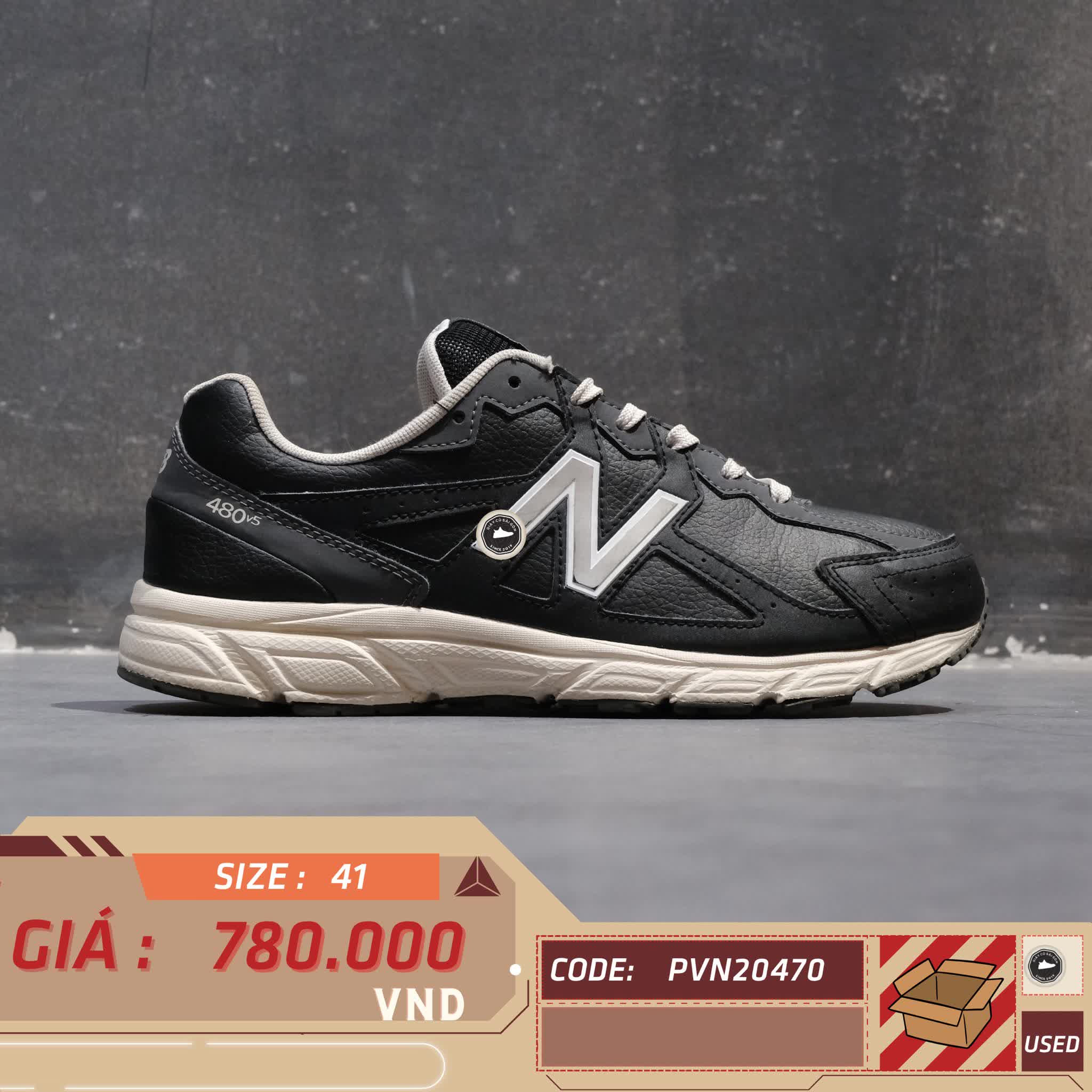 New Balance (WMNS) 480 'White Silver Black' W480BM5 SIZE 41 GIÀY 2HAND CHÍNH HÃNG 20470