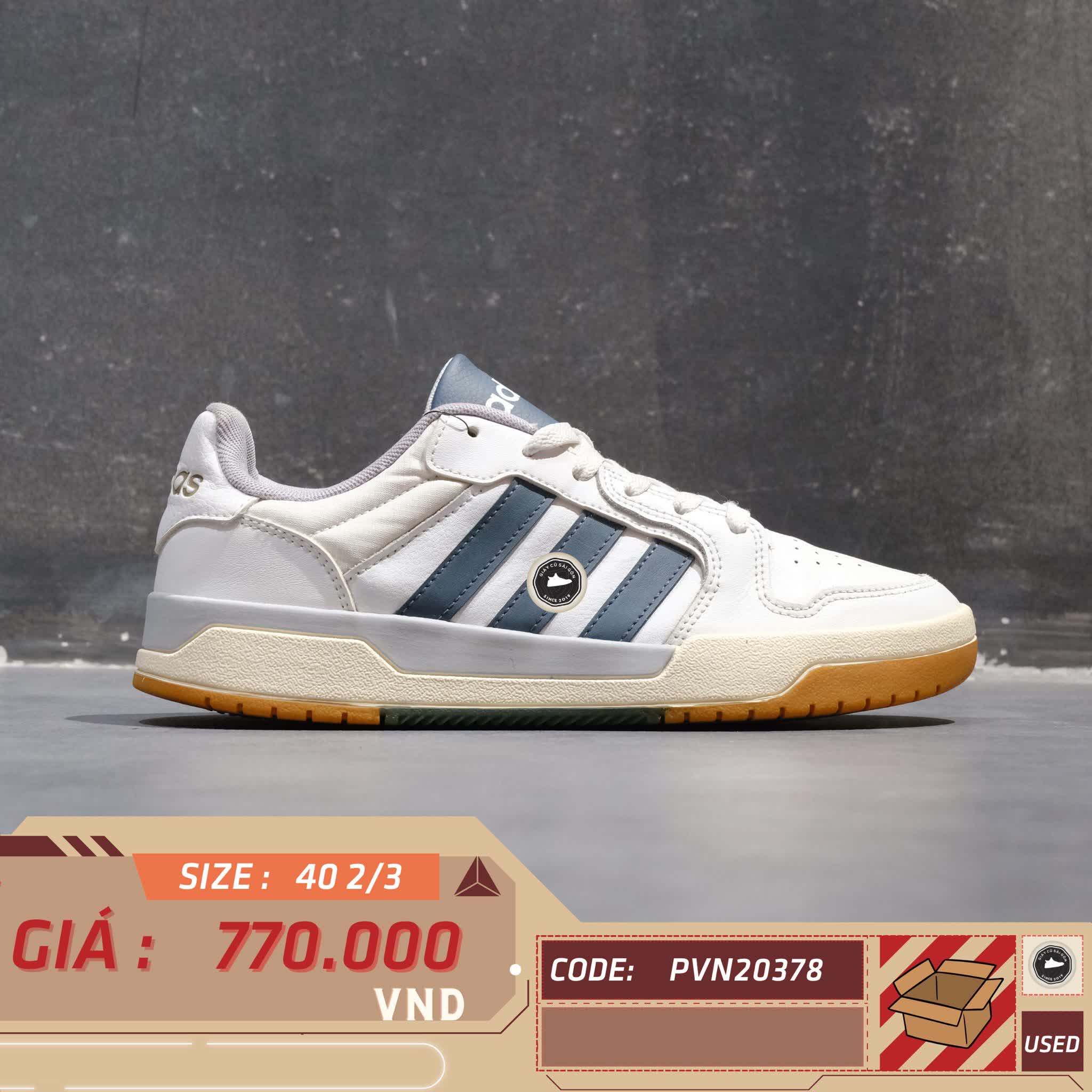 GIÀY adidas Entrap 'White Glory Grey' FW3463 SIZE 40 2/3 GIÀY 2HAND CHÍNH HÃNG PVN20378
