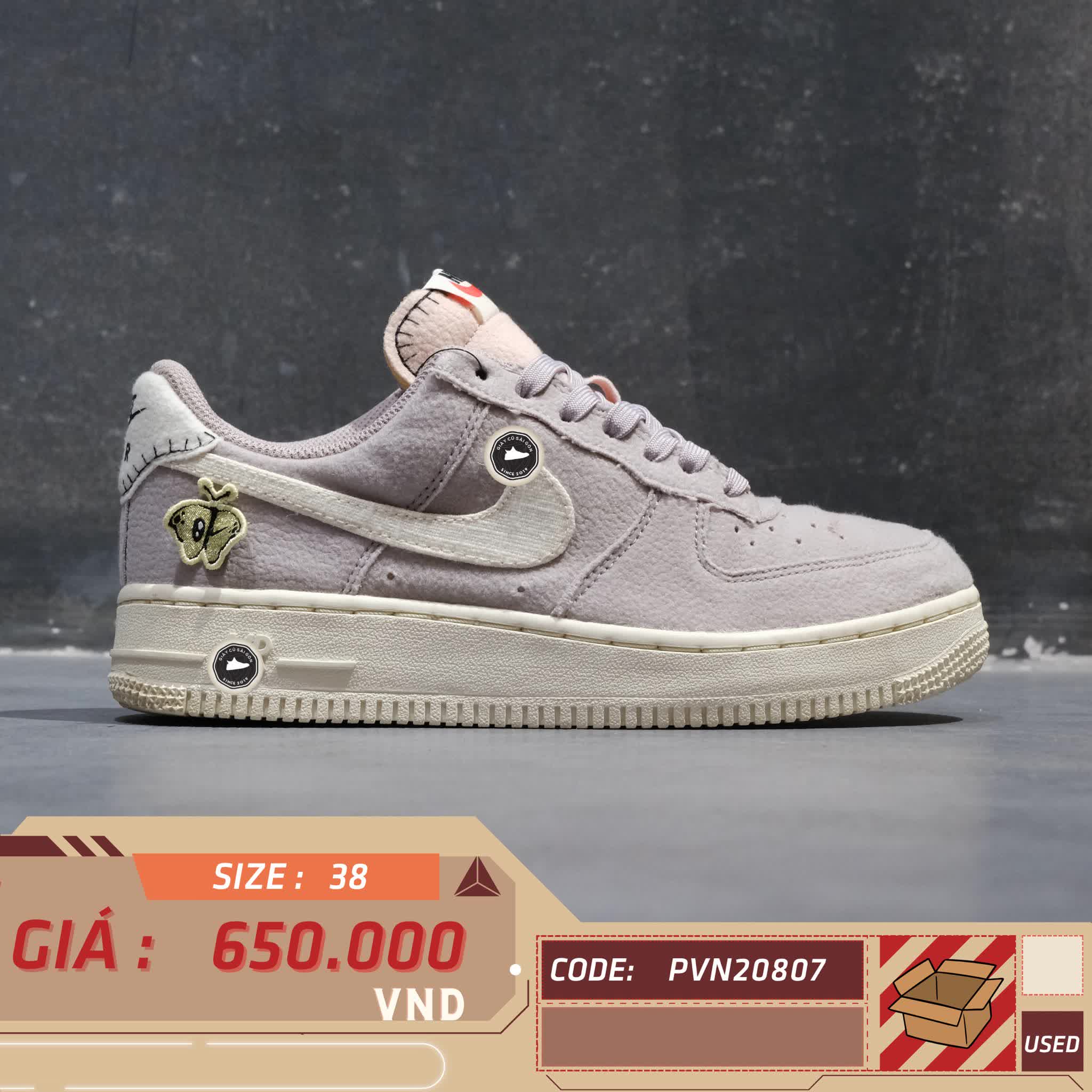 Air Jordan 1 Low SE Mismatched Purple Magenta (W) DJ6378 500 SIZE 38 GIÀY 2HAND CHÍNH HÃNG PVN20807