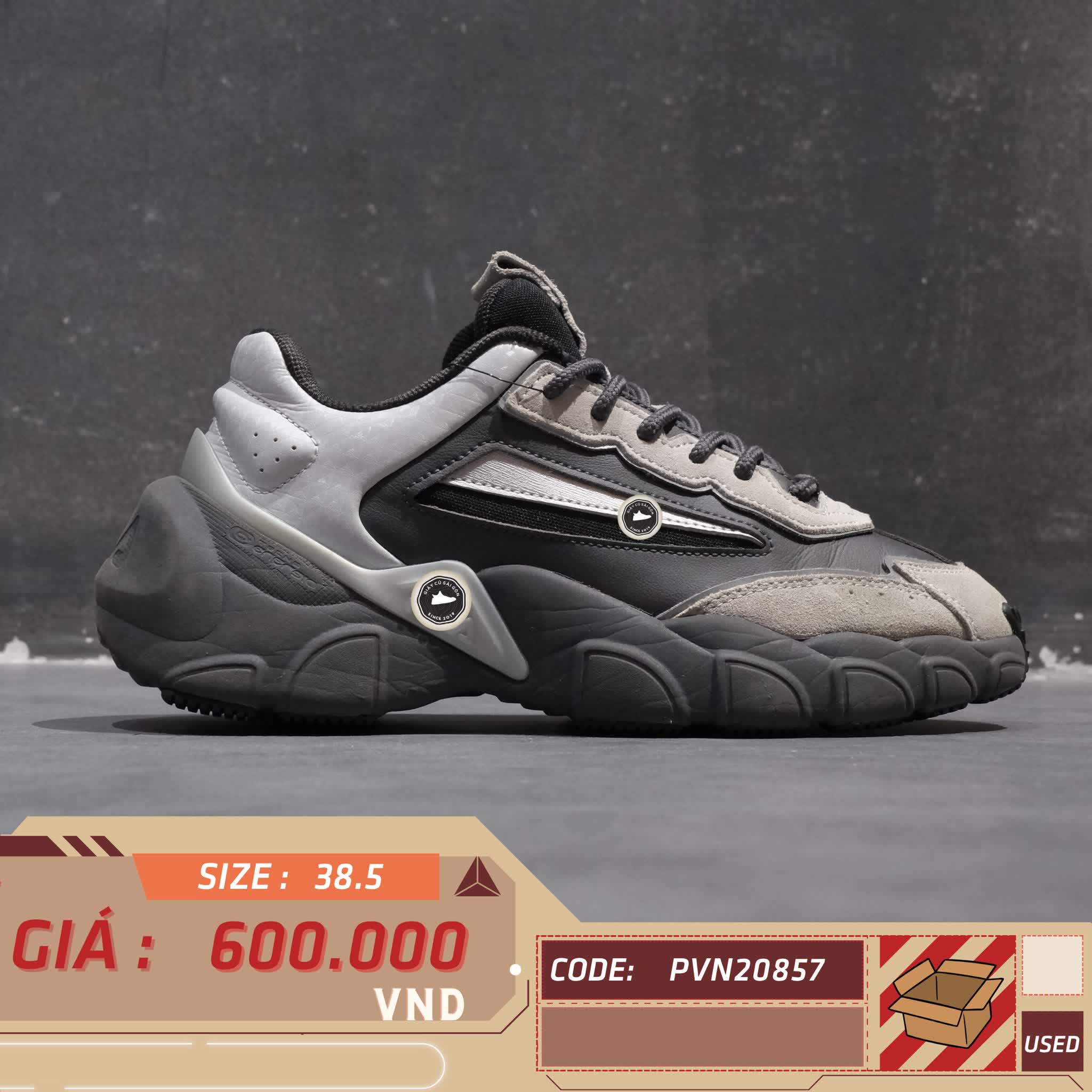 FILA Smasher 'Lotus Grey/Iron Forging' F12W241117FVF SIZE 38.5 GIÀY 2HAND CHÍNH HÃNG PVN20857