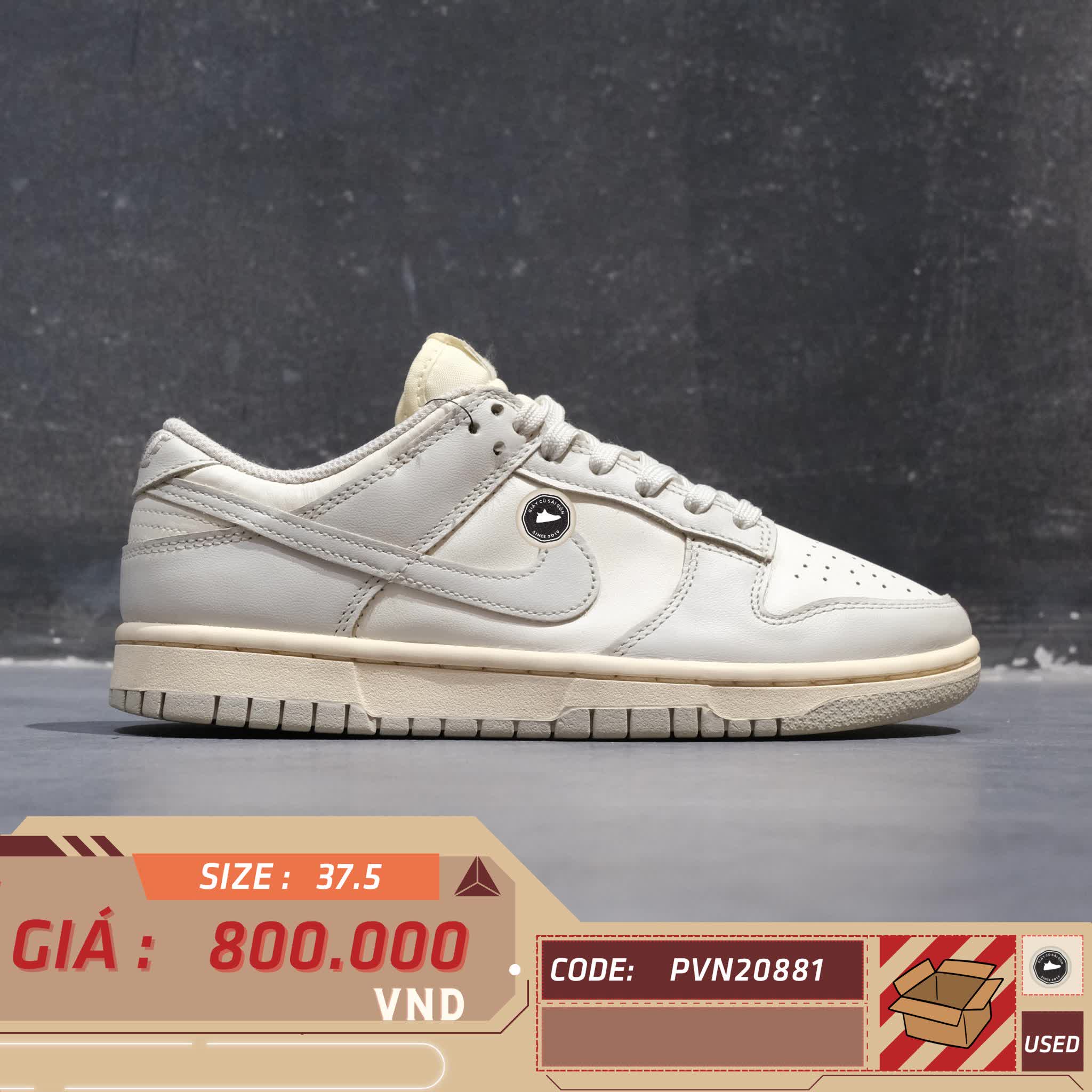 Nike Dunk Low Sail Light Bone (W) DD1503 107 SIZE 37.5 GIÀY 2HAND CHÍNH HÃNG PVN20881