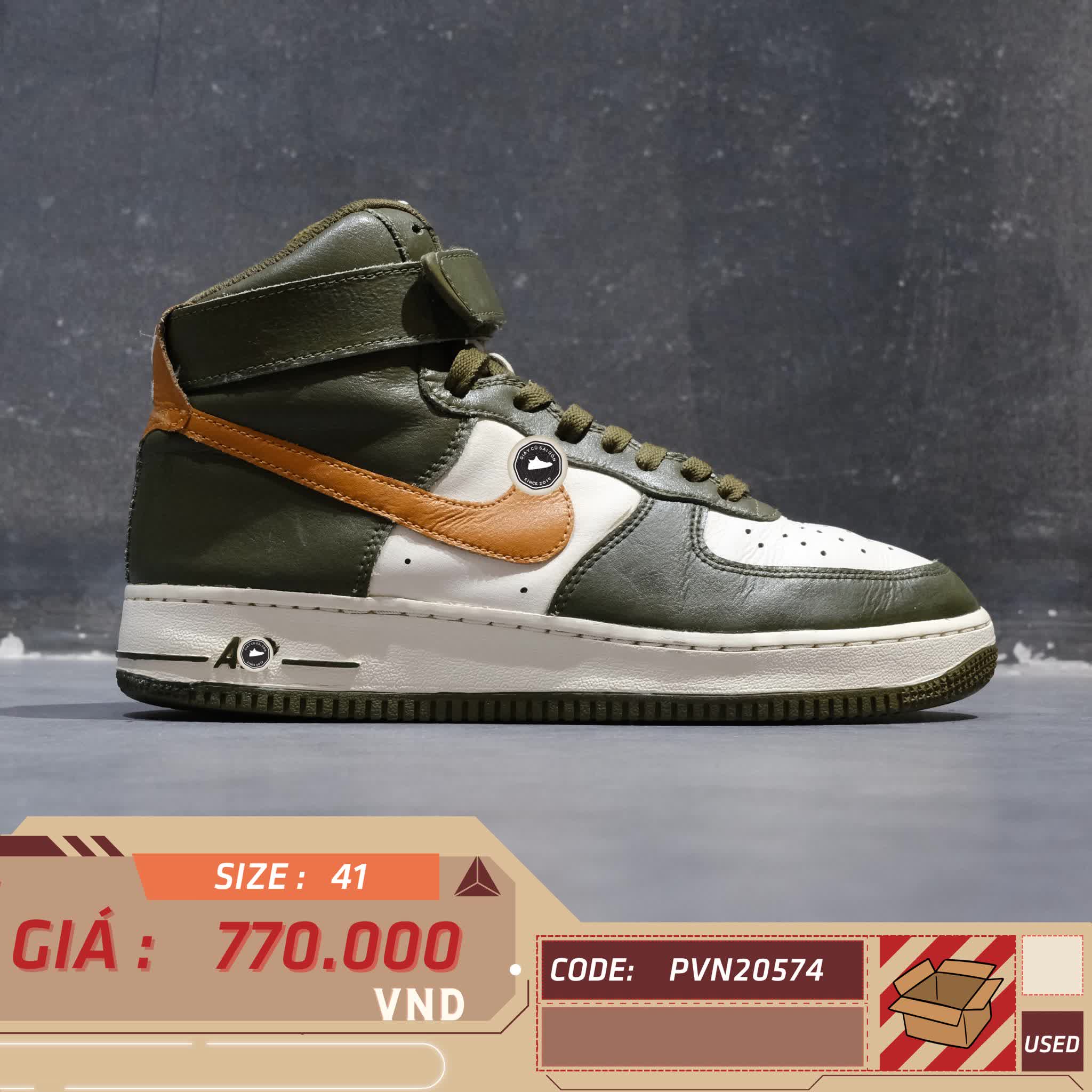 NIKE AIR FORCE 1 HIGH BY YOU AQ3771 992 SIZE 41 GIÀY 2HAND CHÍNH HÃNG  PVN20574