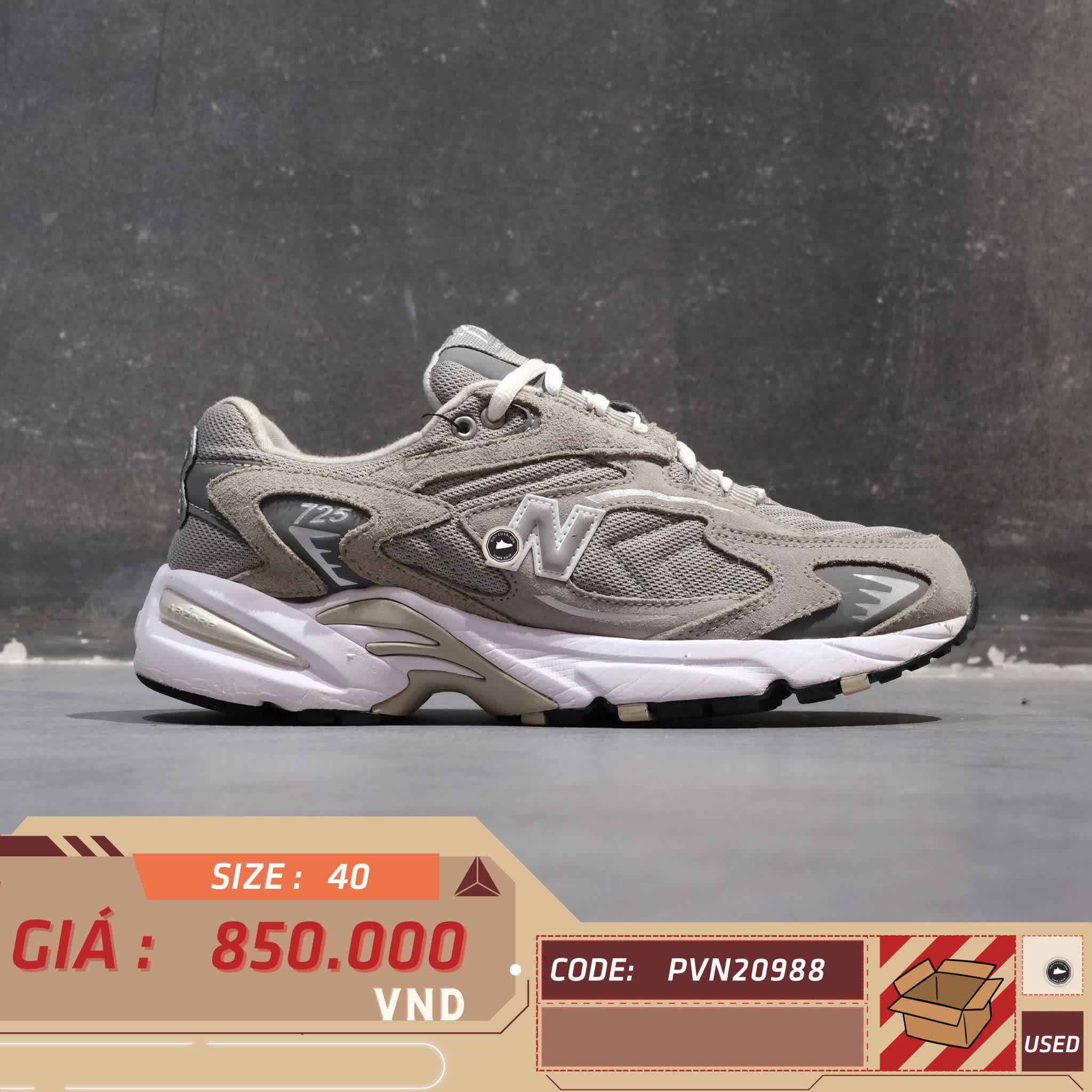 New Balance 725 Grey ML725P SIZE 40 GIÀY 2HAND CHÍNH HÃNG PVN20988