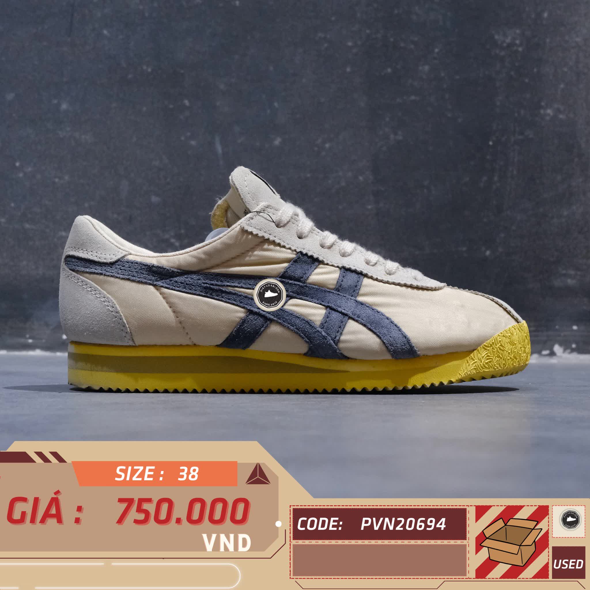 ASICS TIGER CORSAIR VIN D7C2N SIZE 38 GIÀY 2HAND CHÍNH HÃNG PVN20694