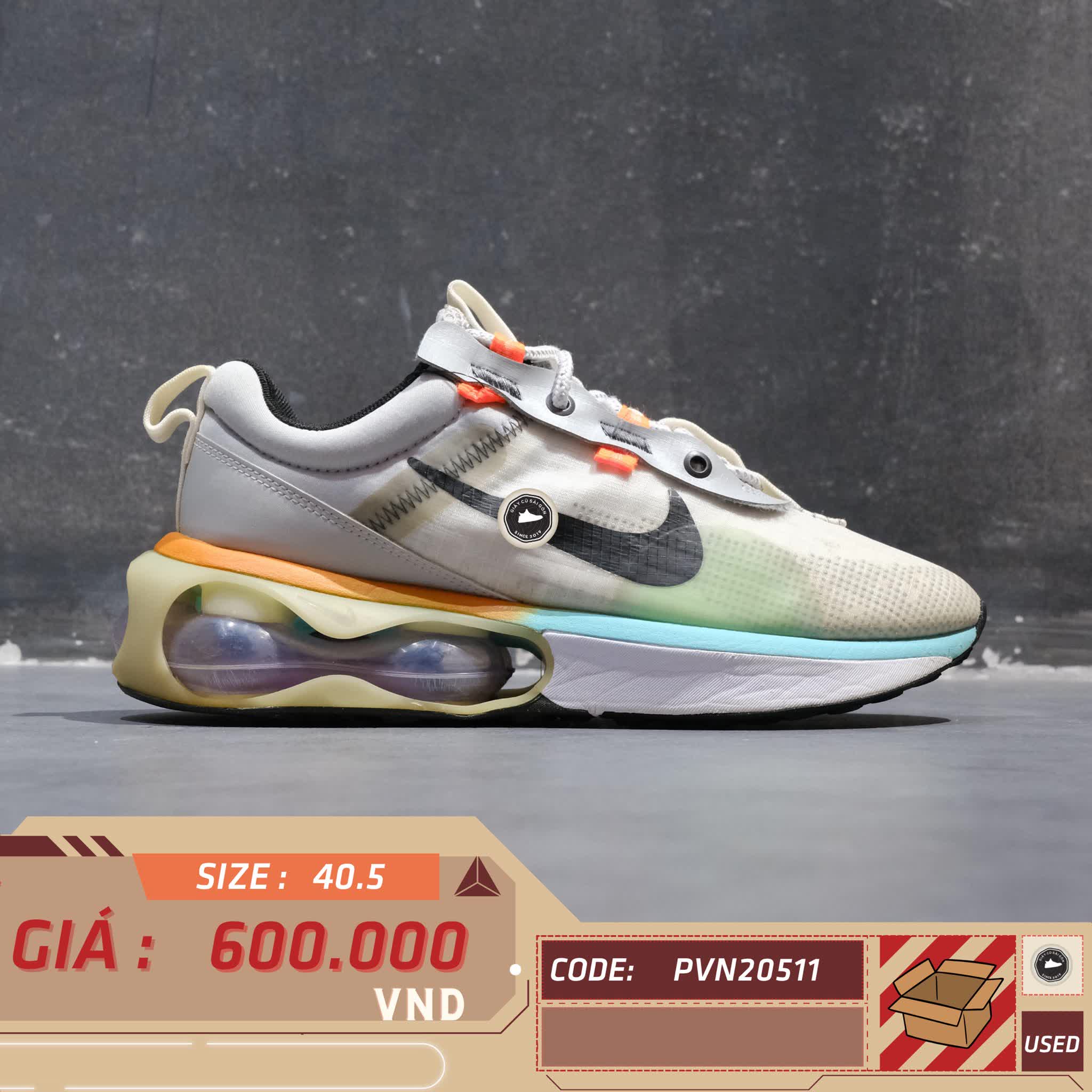 NIKE AIR MAX 2021 MATTE GREY MULTI DO2336 010 SIZE 40.5 GIÀY 2HAND CHÍNH HÃNG PVN20511