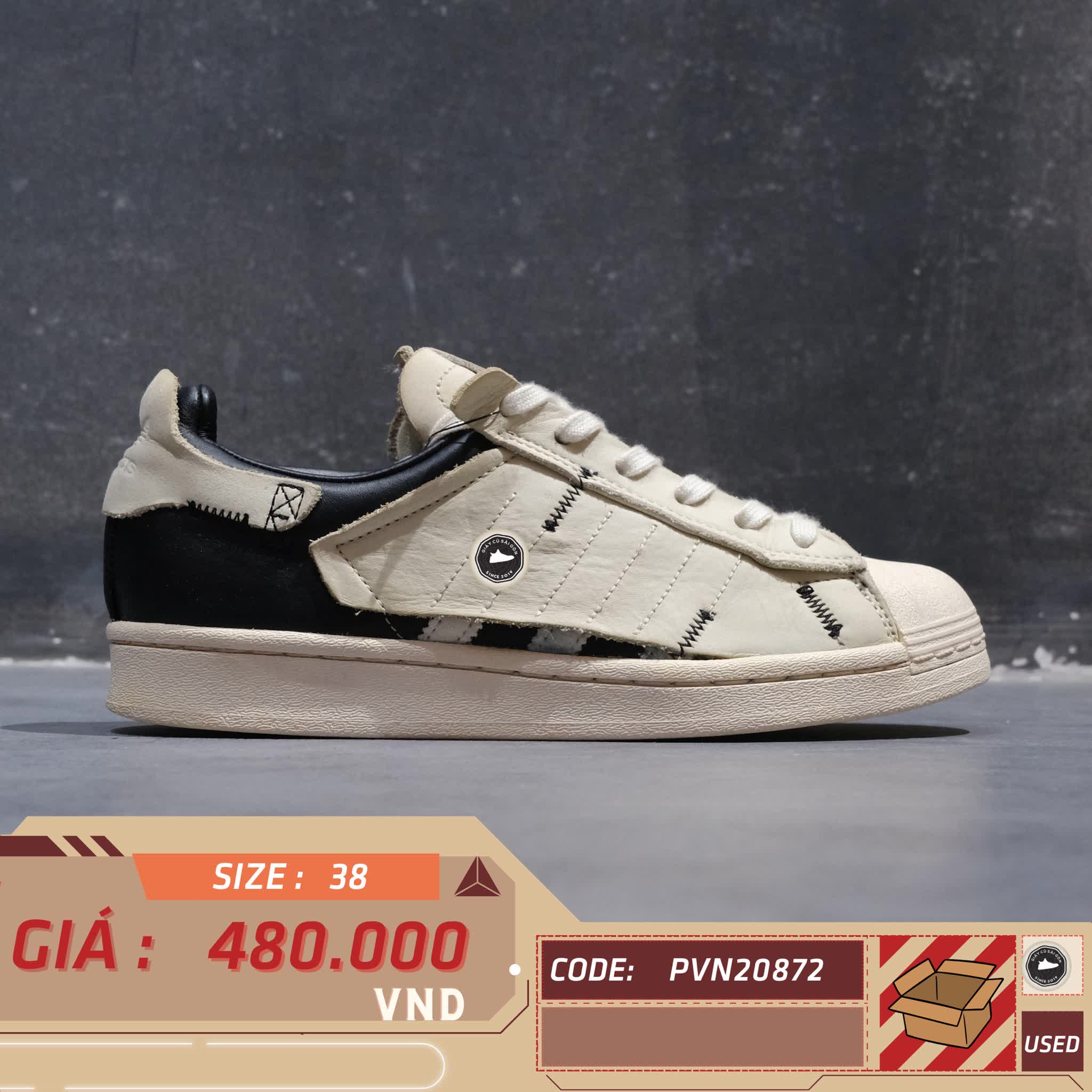 ADIDAS SUPERSTAR WS1 'DECONSTRUCTED WHITE STRIPES' FV3023 SIZE 38 GIÀY 2HAND CHÍNH HÃNG PVN20872