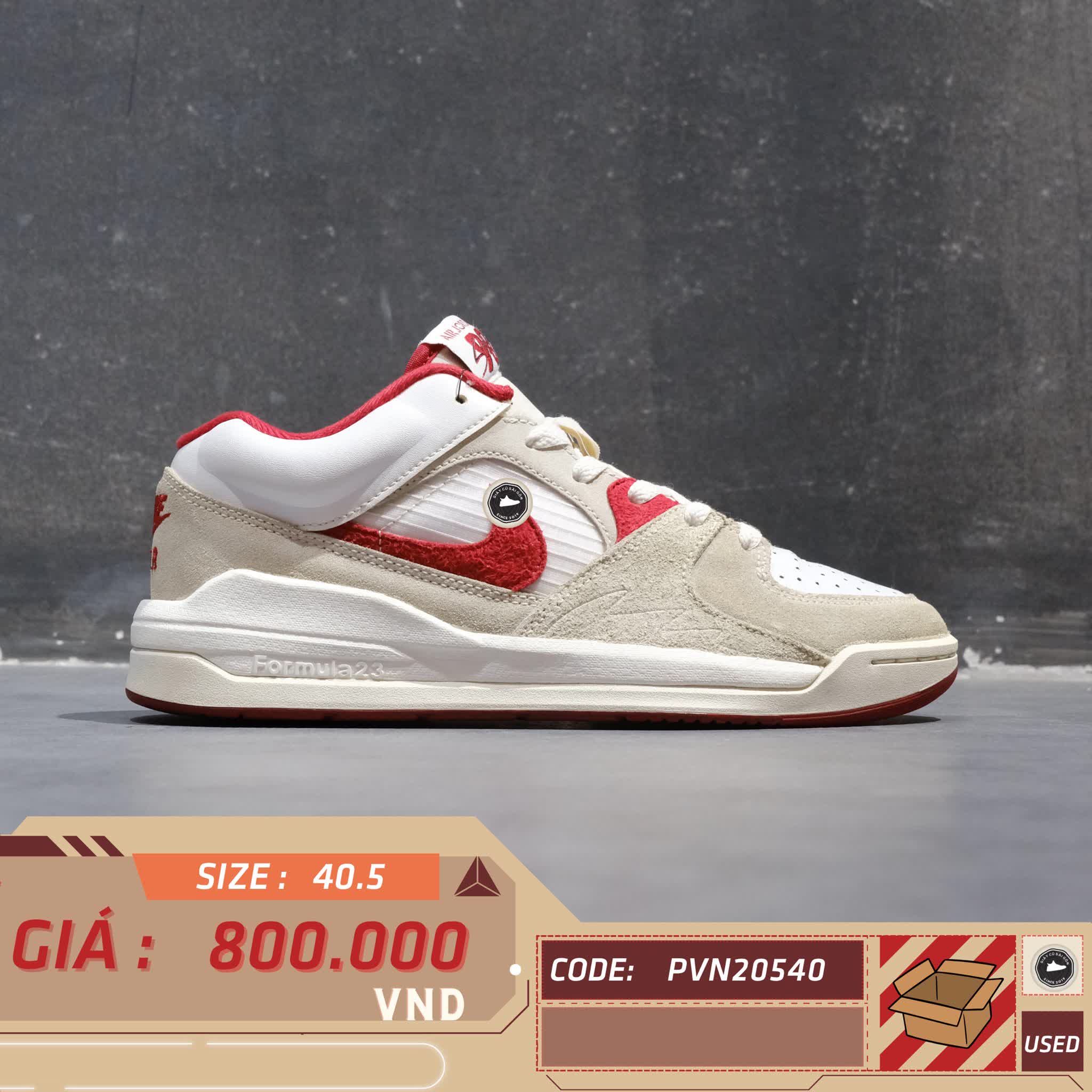 JORDAN STADIUM 90 WHITE VARSITY RED DX4397 106 SIZE 40.5 GIÀY 2HAND CHÍNH HÃNG  PVN20540