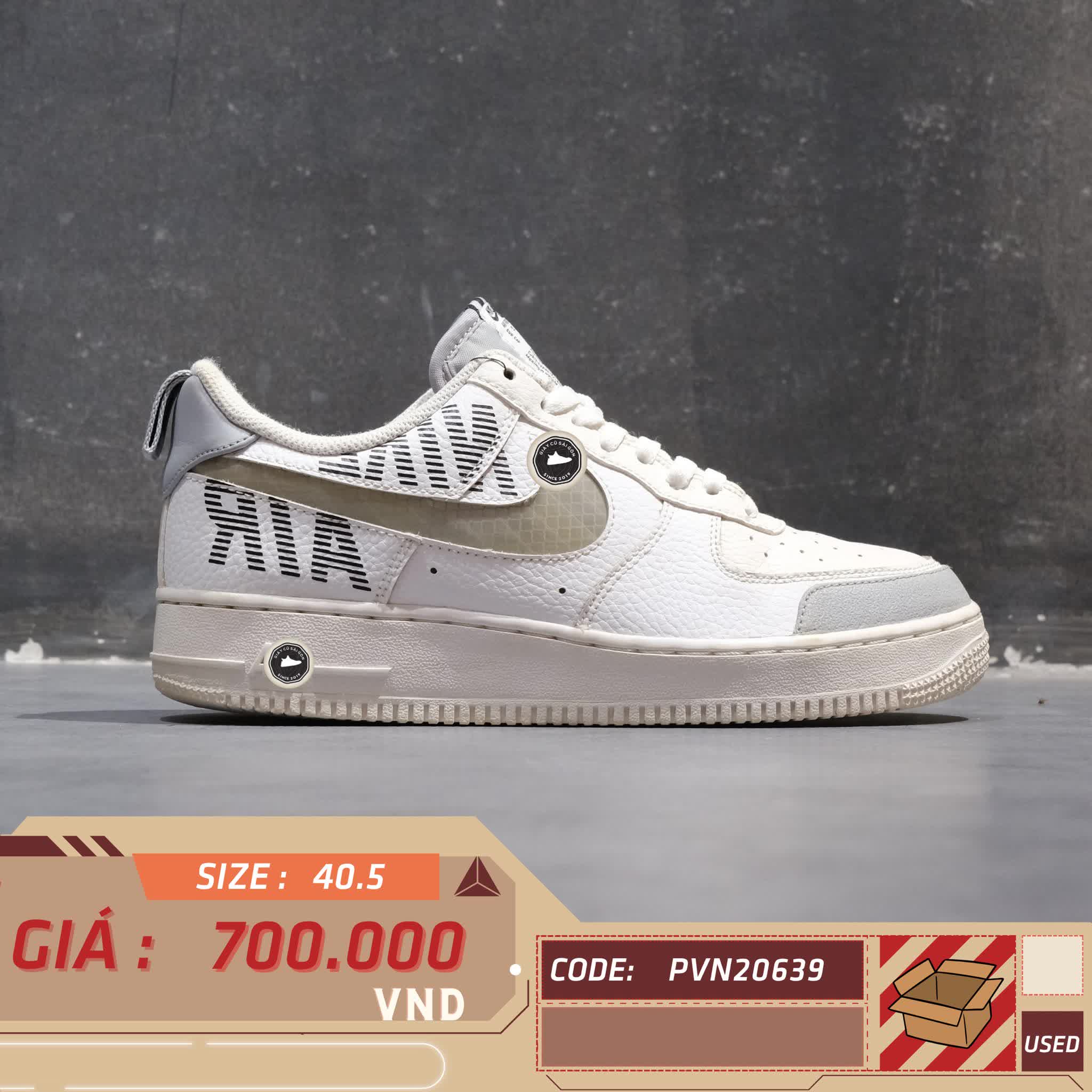 Nike Air Force 1 Low 'Under Construction - White' BQ4421 100 SIZE 40.5 GIÀY 2HAND CHÍNH HÃNG PVN20639