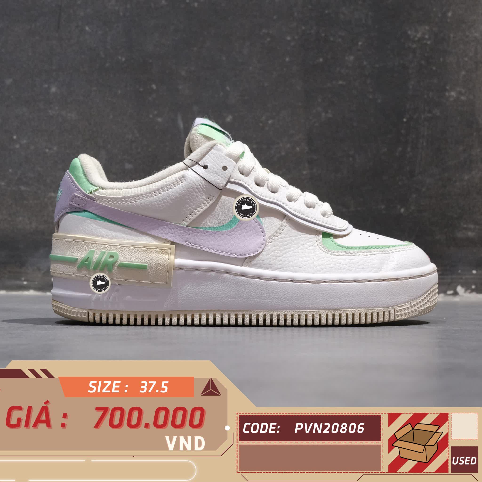 Nike Air Force 1 Shadow 'Infinite Lilac' (WMNS) CU8591 103 SIZE 37.5 GIÀY 2HAND CHÍNH HÃNG PVN20806