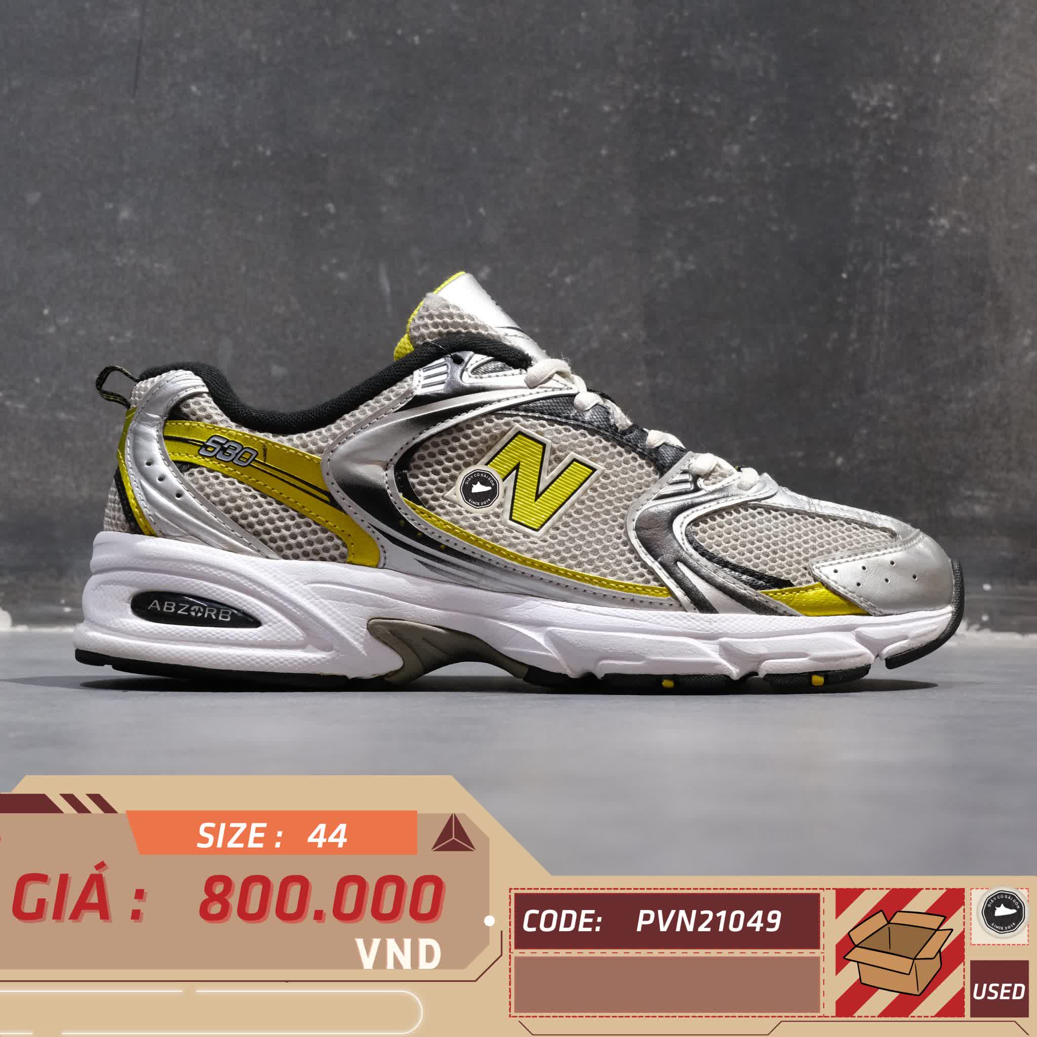 New Balance 530 Silver Yellow MR530SC SIZE 44 GIÀY 2HAND CHÍNH HÃNG PVN21049