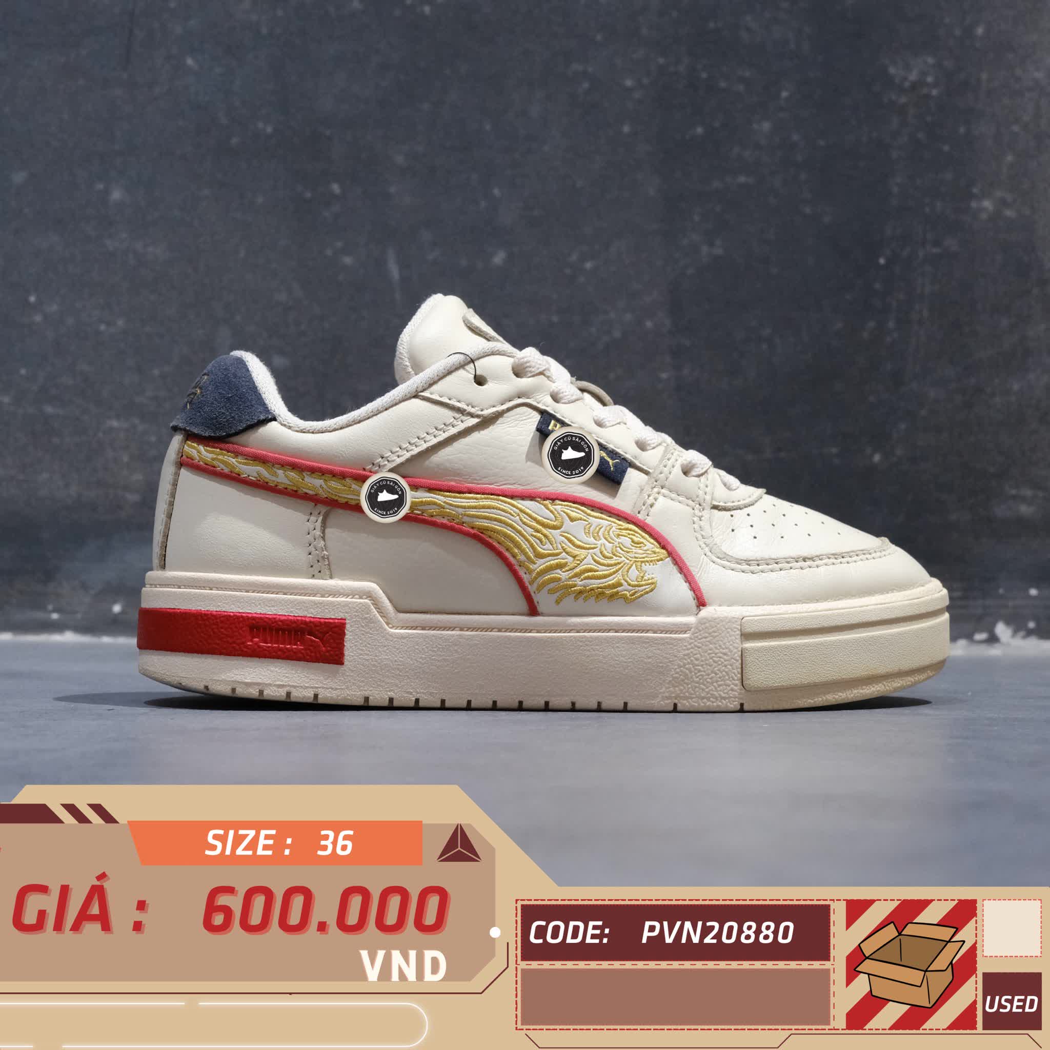 PUMA CA PRO CLASSIC 'YEAR OF THE TIGER' 386359 01 SIZE 36 GIÀY 2HAND CHÍNH HÃNG PVN20880