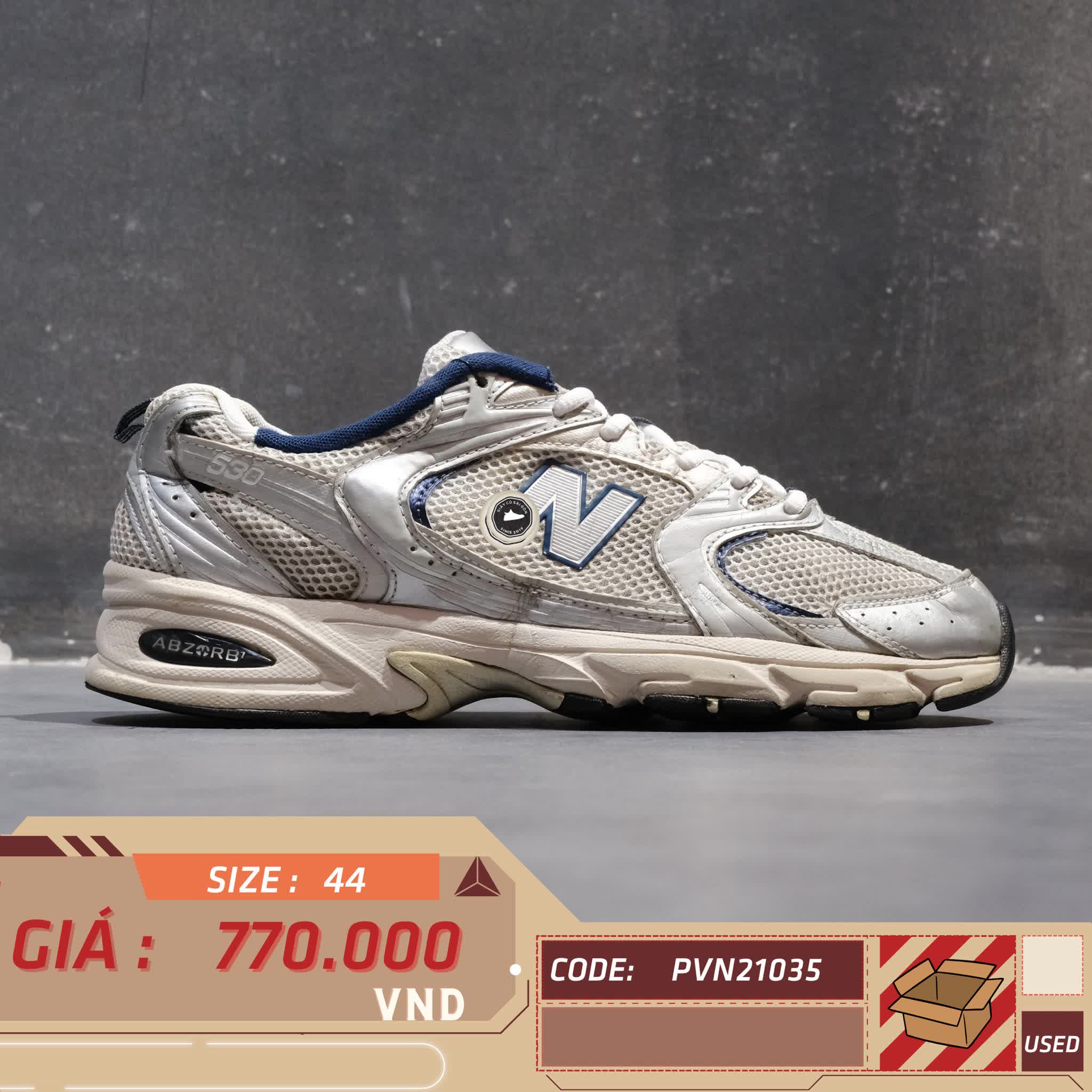 New Balance 530 Steel Grey MR530KA SIZE 44 GIÀY 2HAND CHÍNH HÃNG PVN21035