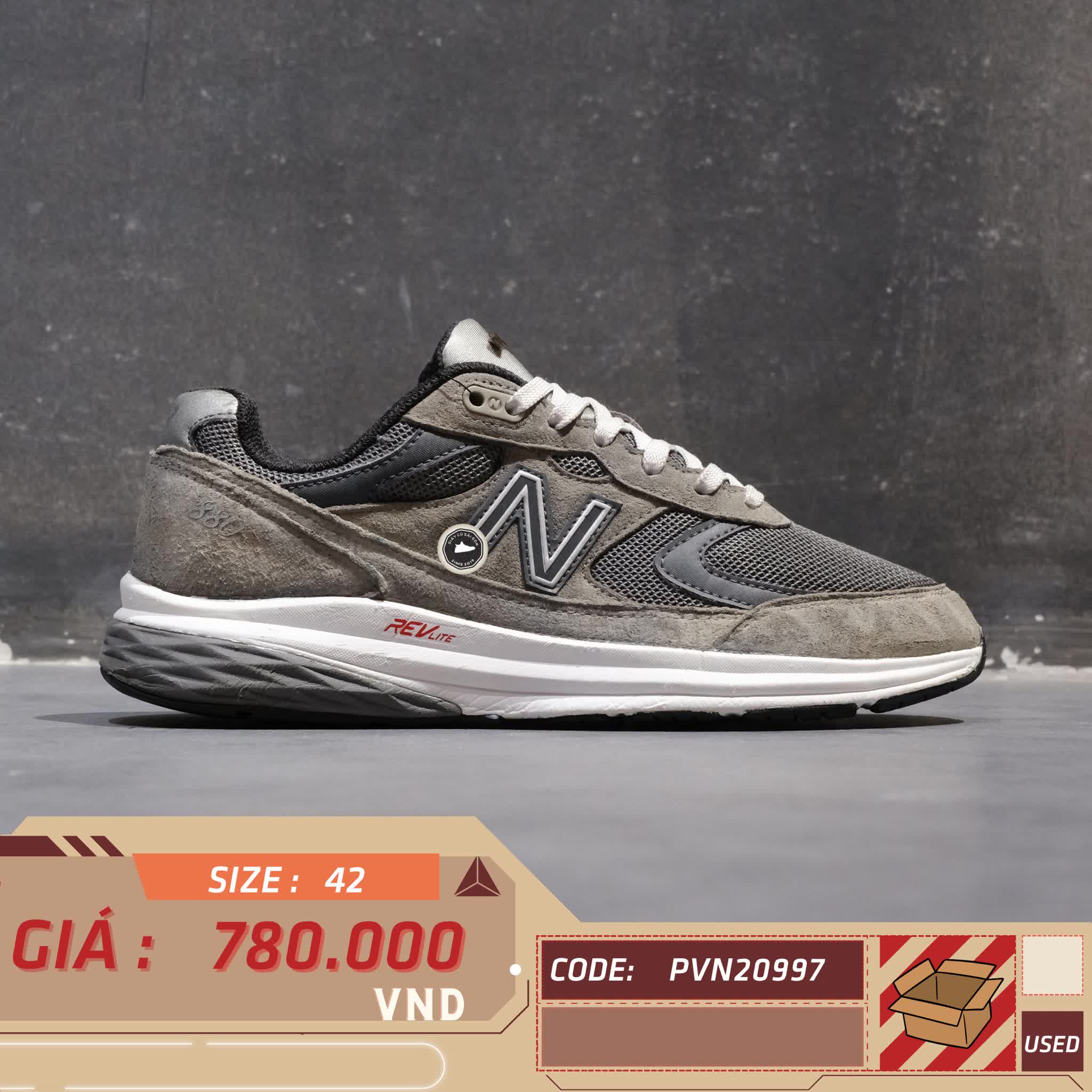 New Balance 880 'Gun Metal' MW880CF3 SIZE 42 GIÀY 2HAND CHÍNH HÃNG PVN20997