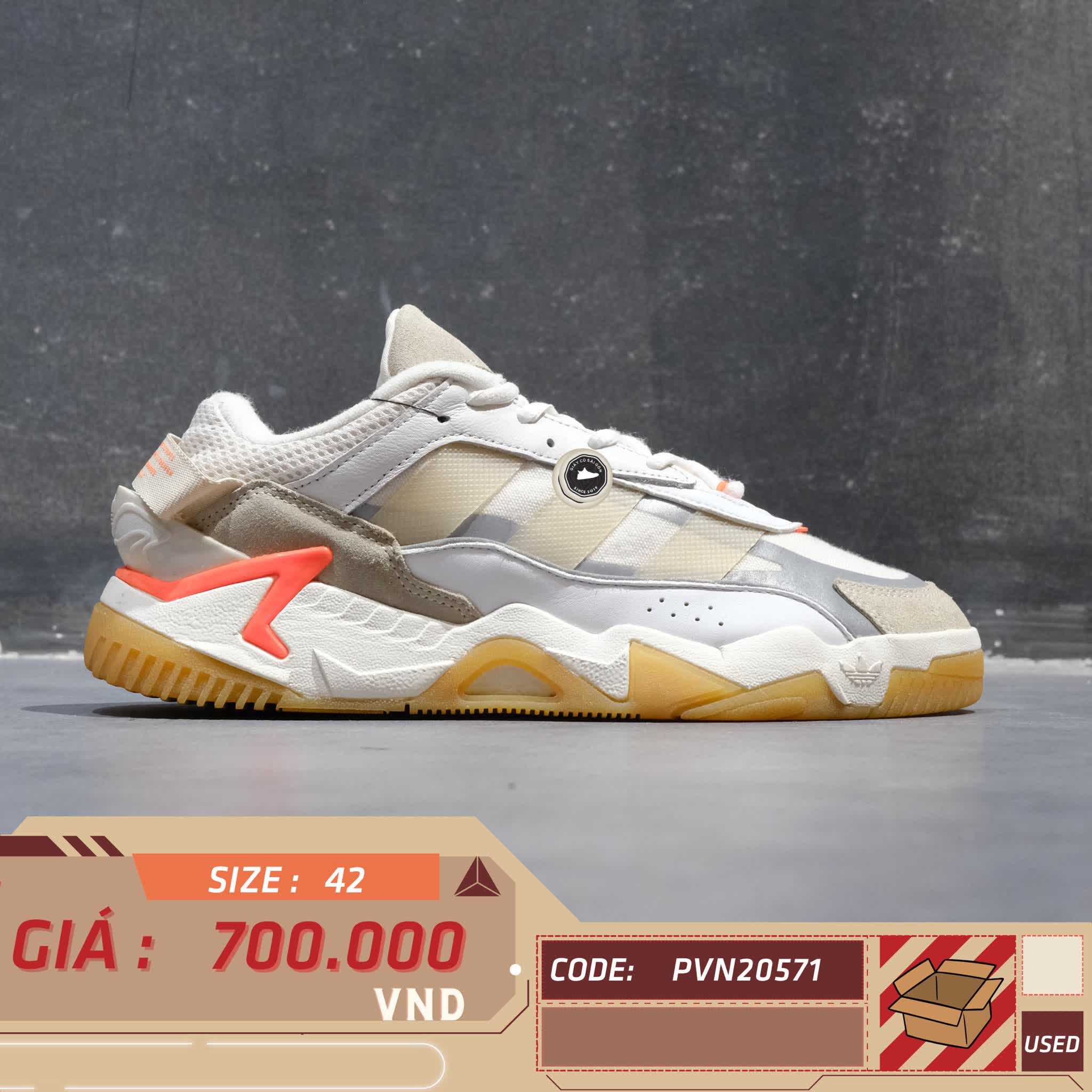 ADIDAS ORIGINALS NITEBALL 2.0 'WHITE' GZ3628 SIZE 42 GIÀY 2HAND CHÍNH HÃNG PVN20571