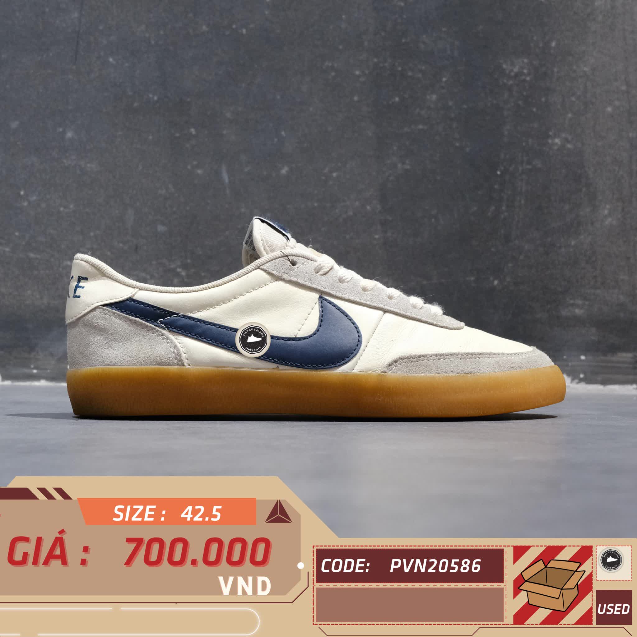 NIKE KILLSHOT 2 'MIDNIGHT NAVY' 432997 107 SIZE 42.5 GIÀY 2HAND CHÍNH HÃNG PVN20586