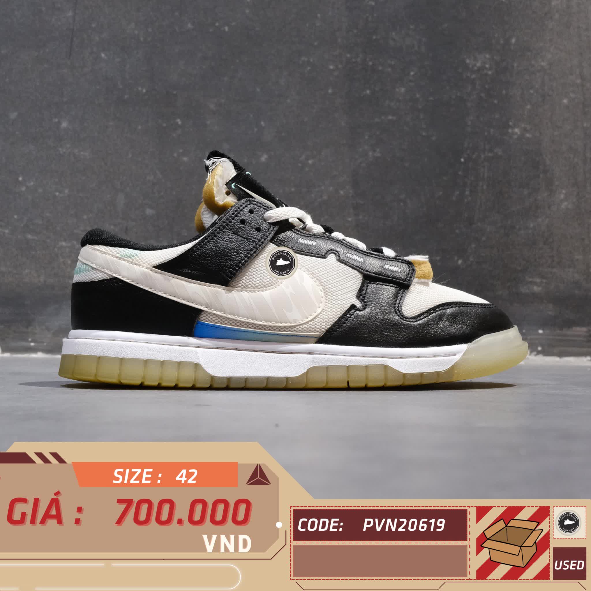 NIKE AIR DUNK JUMBO UNLOCK YOUR SPACE PANDA FJ7067 114 SIZE 42 GIÀY 2HAND CHÍNH HÃNG PVN20619