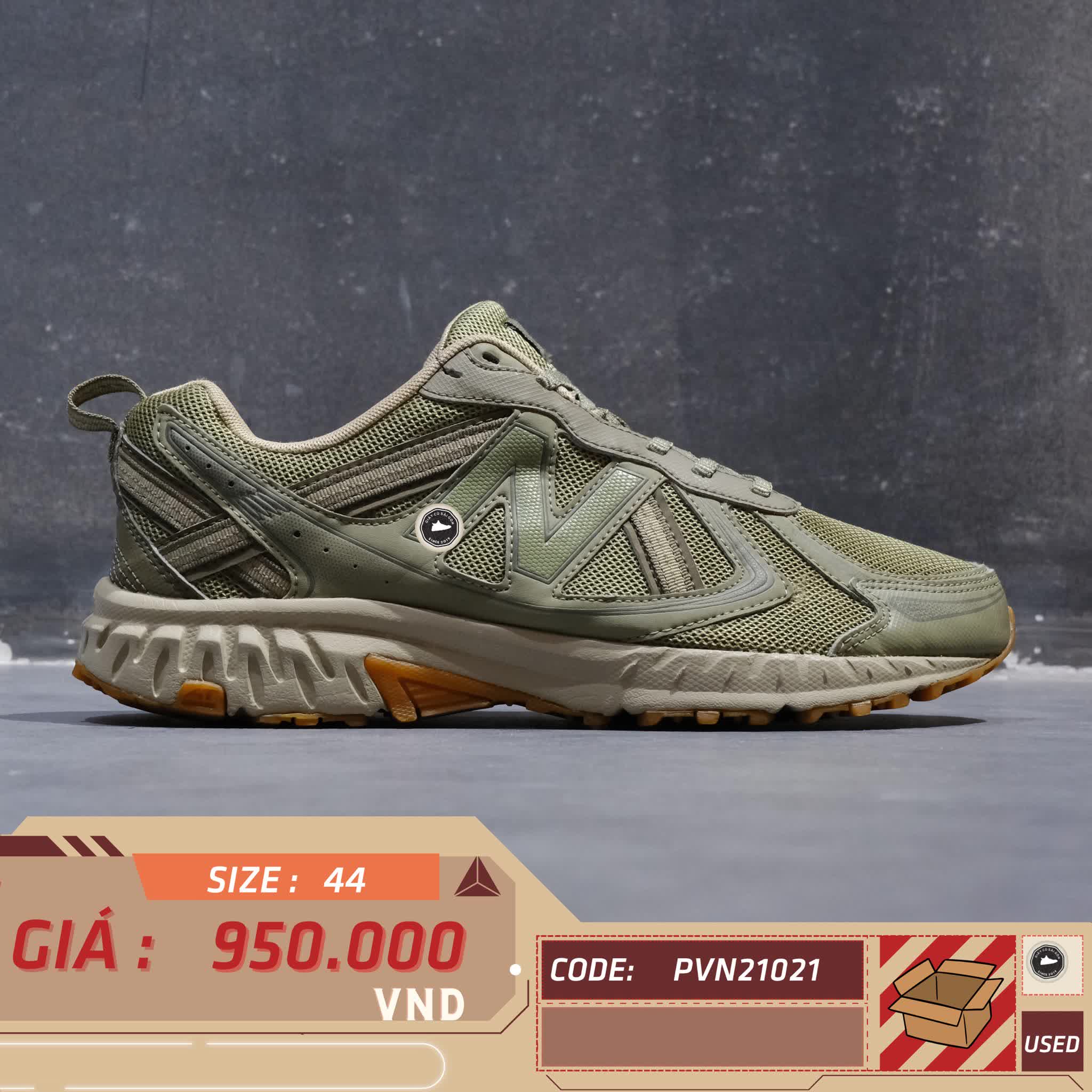 New Balance 410v5 2E Wide 'Olive Green' MT410KN5 SIZE 44 GIÀY 2HAND CHÍNH HÃNG PVN21021