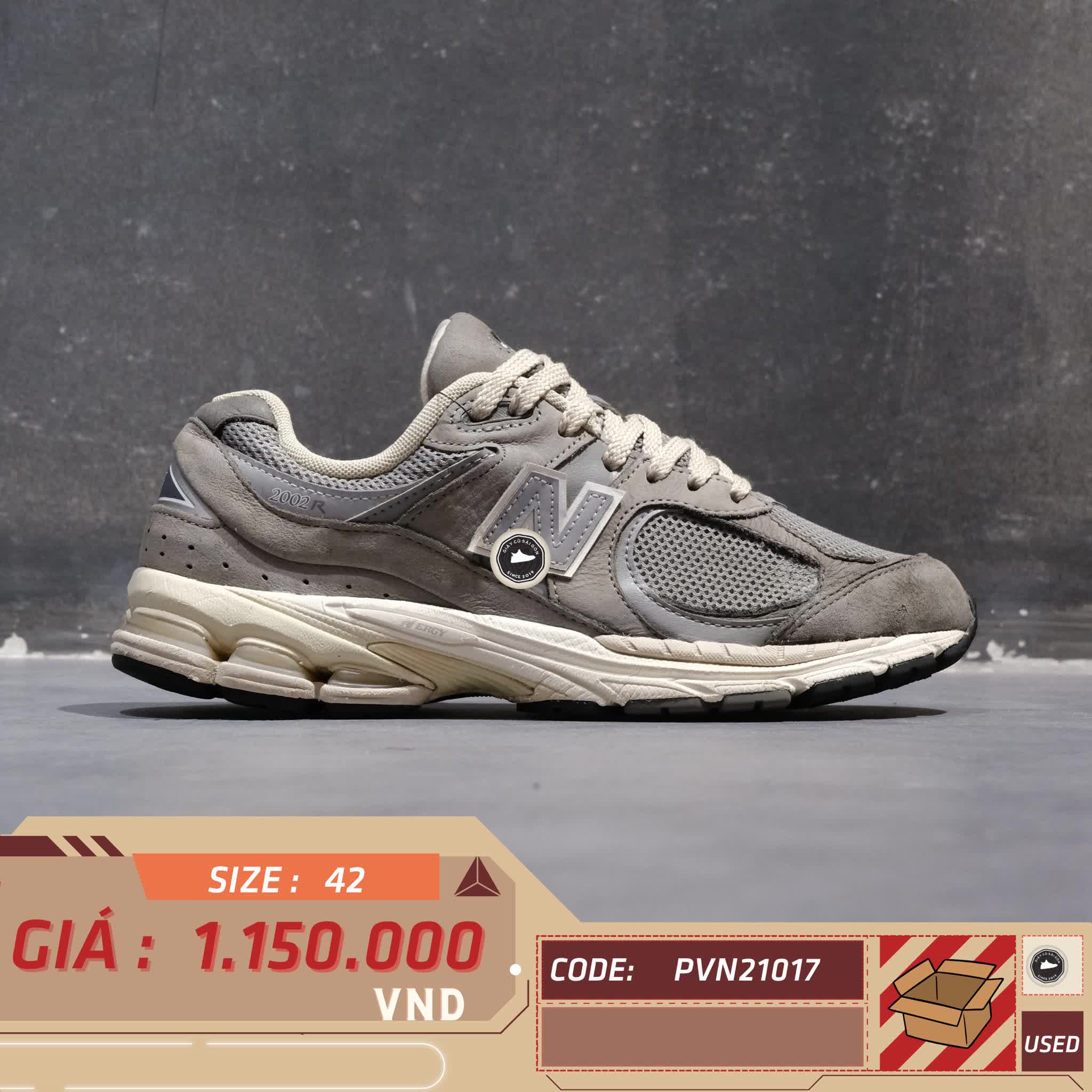 New Balance 2002R Shadow Grey M2002RNM SIZE 42 GIÀY 2HAND CHÍNH HÃNG PVN21017