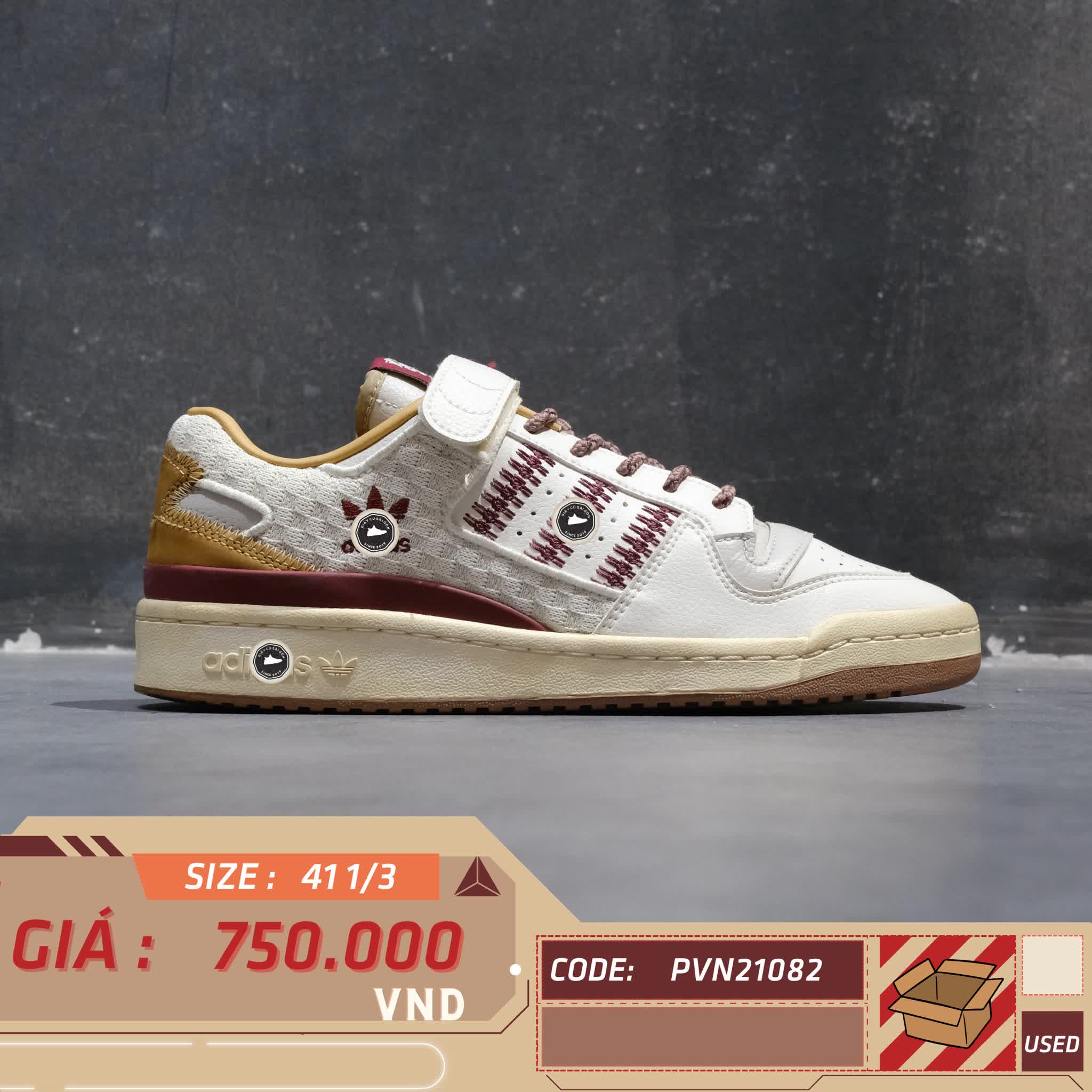 adidas Originals Miffy x Fansack x Forum 84 'White' IE1898 SIZE 41 1/3 GIÀY 2HAND CHÍNH HÃNG PVN21082