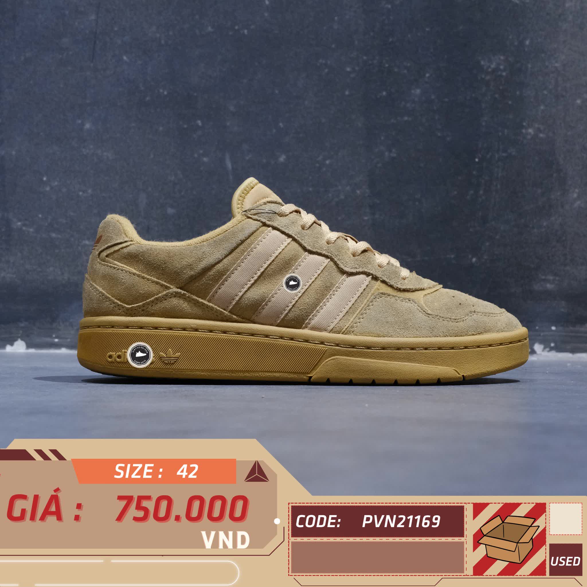 ADIDAS COURTIC 'WONDER BEIGE CLAY' ID6070 SIZE 42 GIÀY 2HAND CHÍNH HÃNG PVN21169