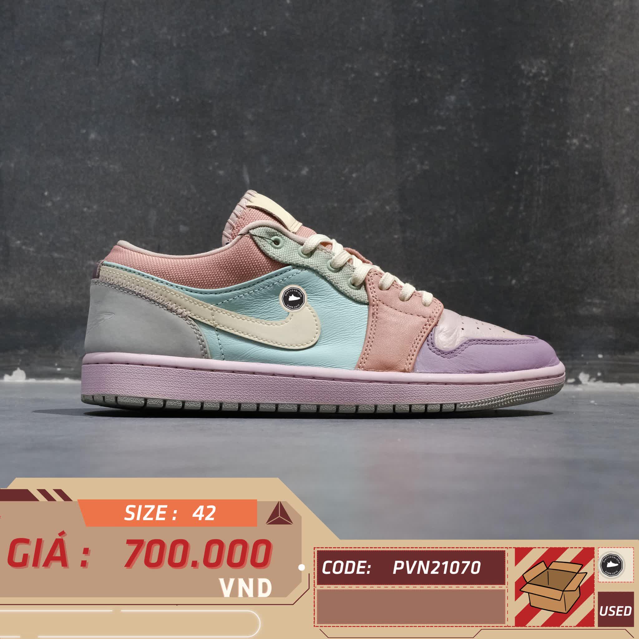 NIKE AIR JORDAN 1 LOW SE 'EASTER PASTEL' DJ5196 615 SIZE 42 GIÀY 2HAND CHÍNH HÃNG PVN21070