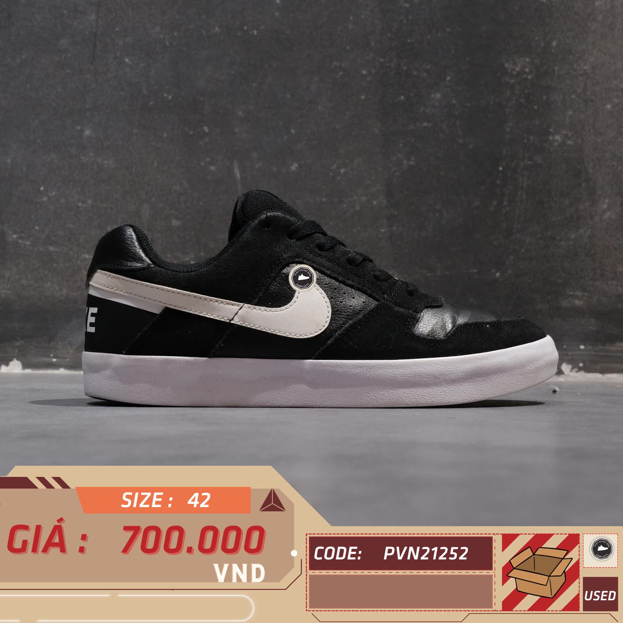 NIKE SB DELTA FORCE VULC 'BLACK' 942237 010 SIZE 42 GIÀY 2HAND CHÍNH HÃNG PVN21252