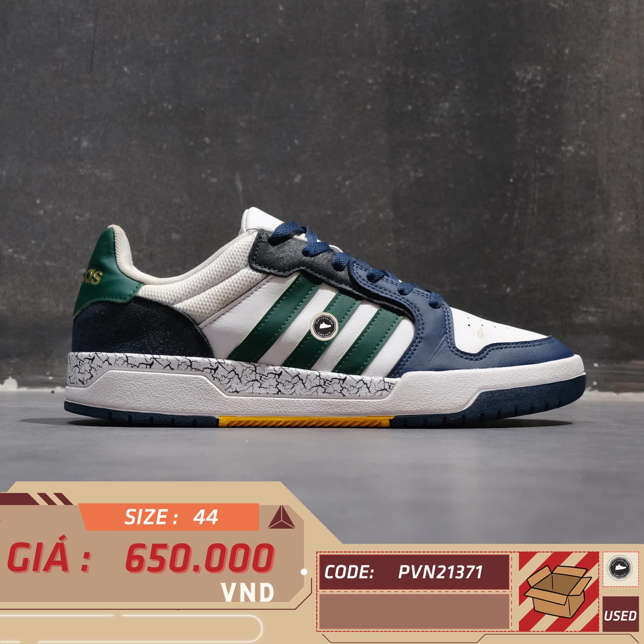 ADIDAS NEO ENTRAP 'WHITE BLUE GREEN' JQ5047 SIZE 44 GIÀY 2HAND CHÍNH HÃNG PVN21371
