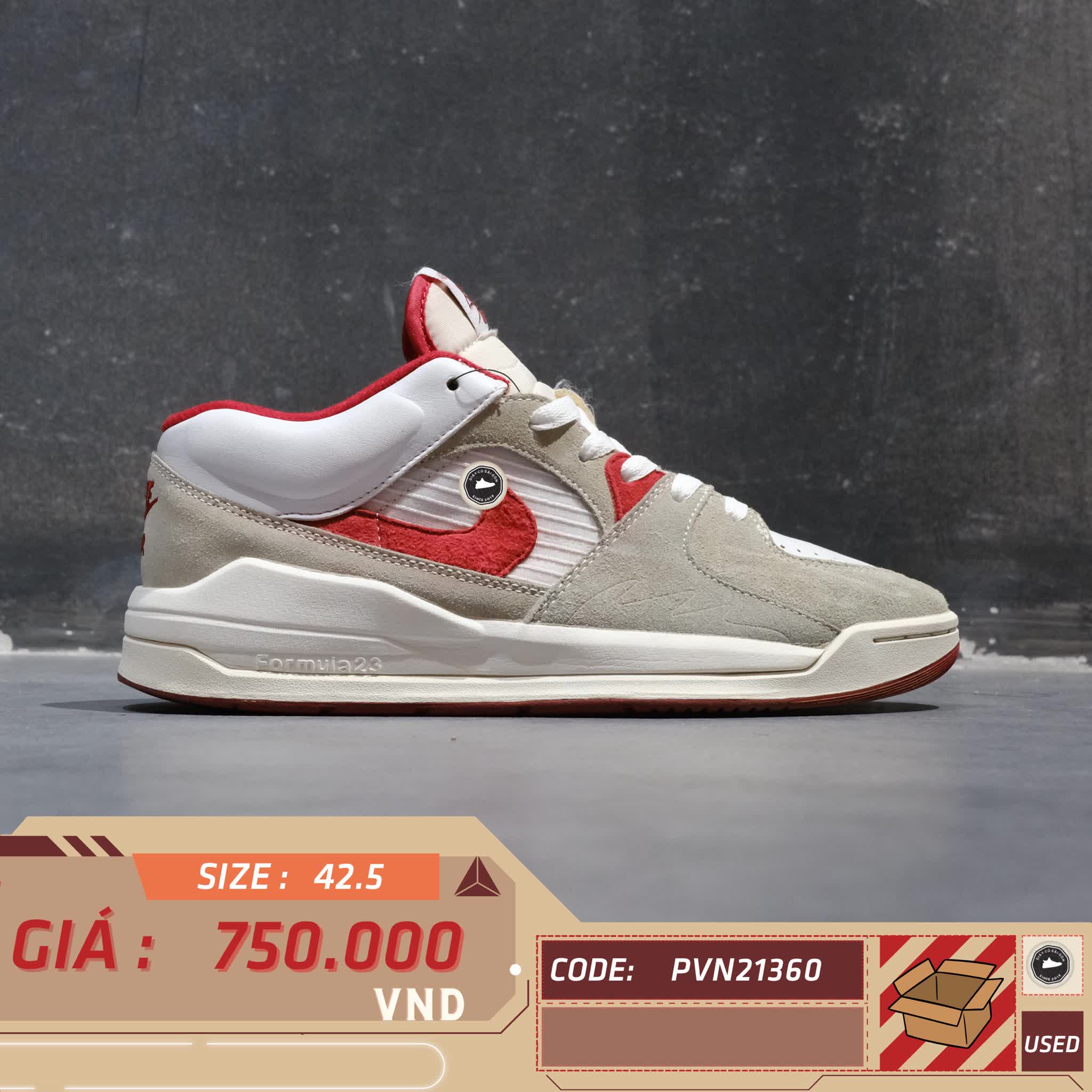 NIKE JORDAN STADIUM 90 'WHITE RED' DX4397 106 SIZE 42.5 GIÀY 2HAND CHÍNH HÃNG PVN21360