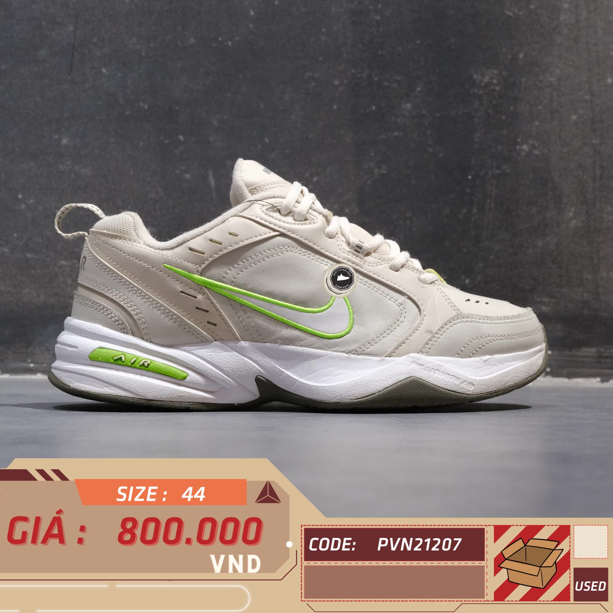 NIKE AIR MONARCH IV 'LIGHT BONE GREEN STRIKE' FN3436 011 SIZE 44 GIÀY 2HAND CHÍNH HÃNG PVN21207