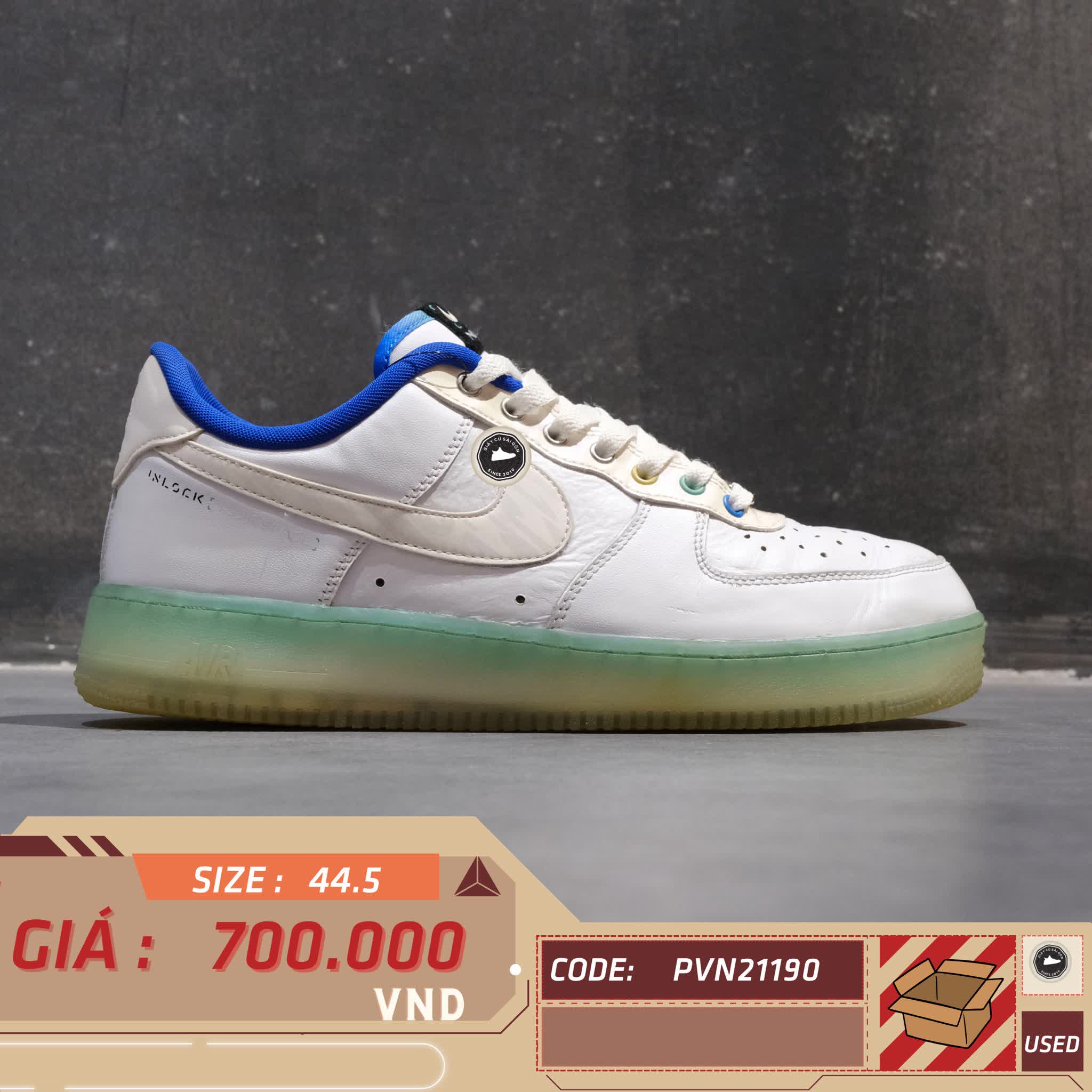 NIKE AIR FORCE 1 LOW '07 PRM 'UNLOCK YOUR SPACE' FJ7066 114 SIZE 44.5 GIÀY 2HAND CHÍNH HÃNG PVN21190