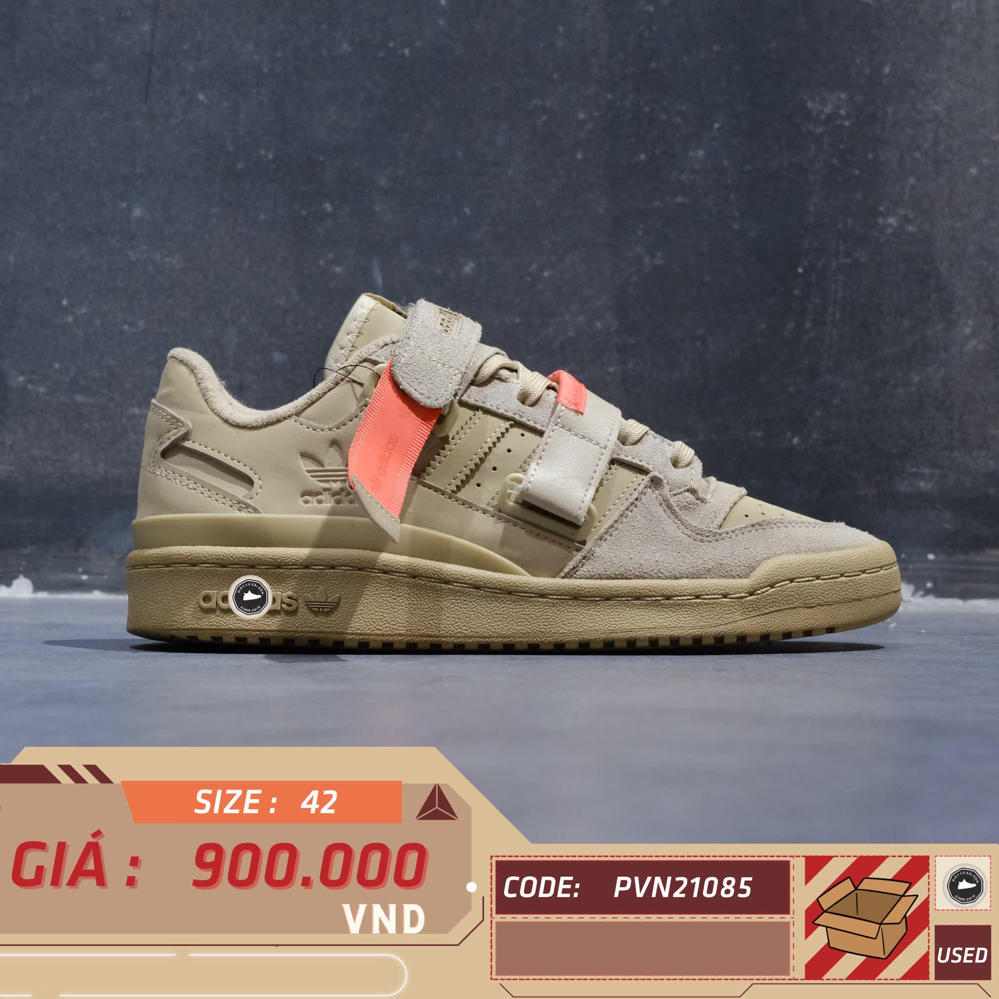 ADIDAS FORUM LOW STRAP 'TAUPE OXIDE' GX3658 SIZE 42 GIÀY 2HAND CHÍNH HÃNG PVN21085