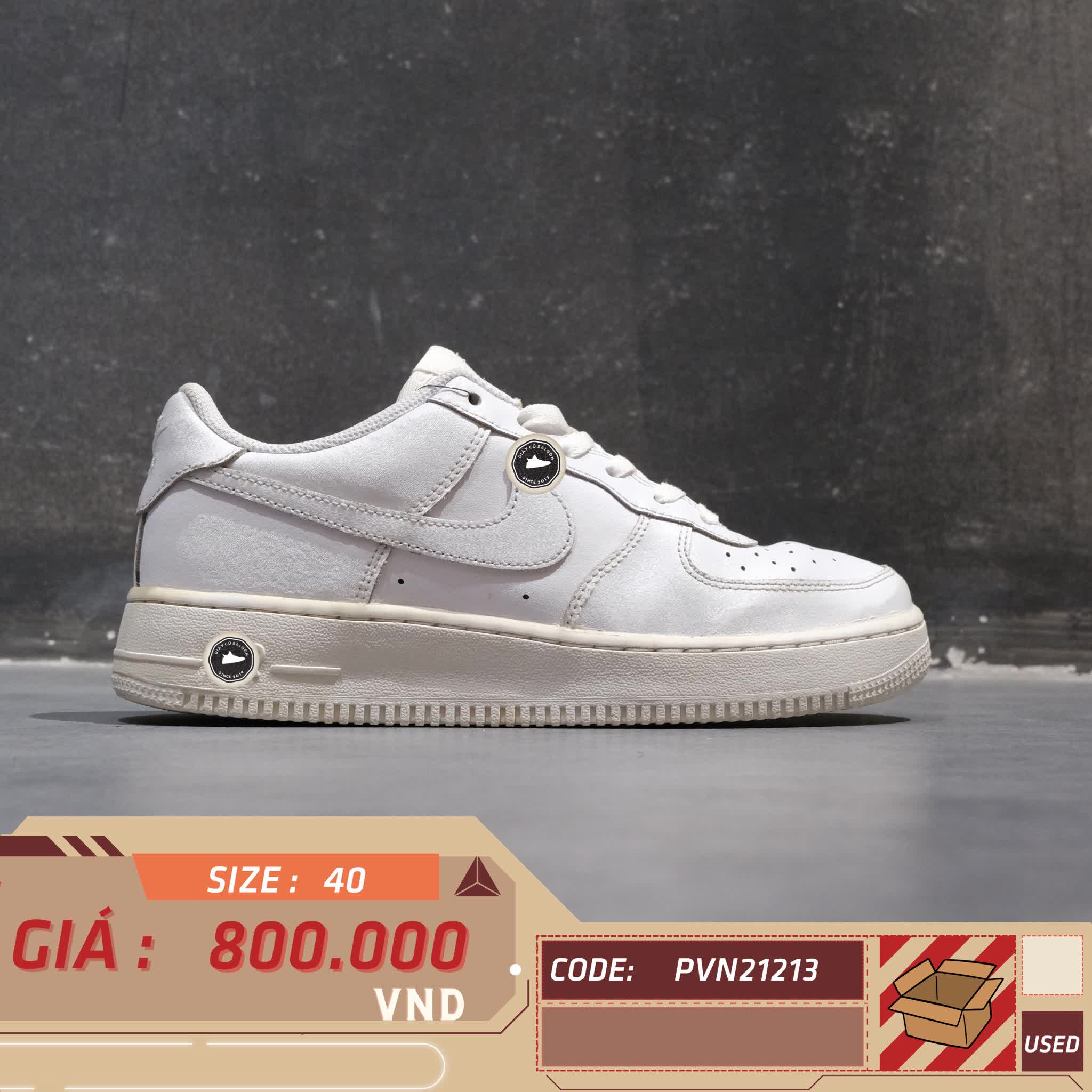 Nike Air Force 1 LE GS 'Triple White' DH2920 111 SIZE 40 GIÀY 2HAND CHÍNH HÃNG PVN21213