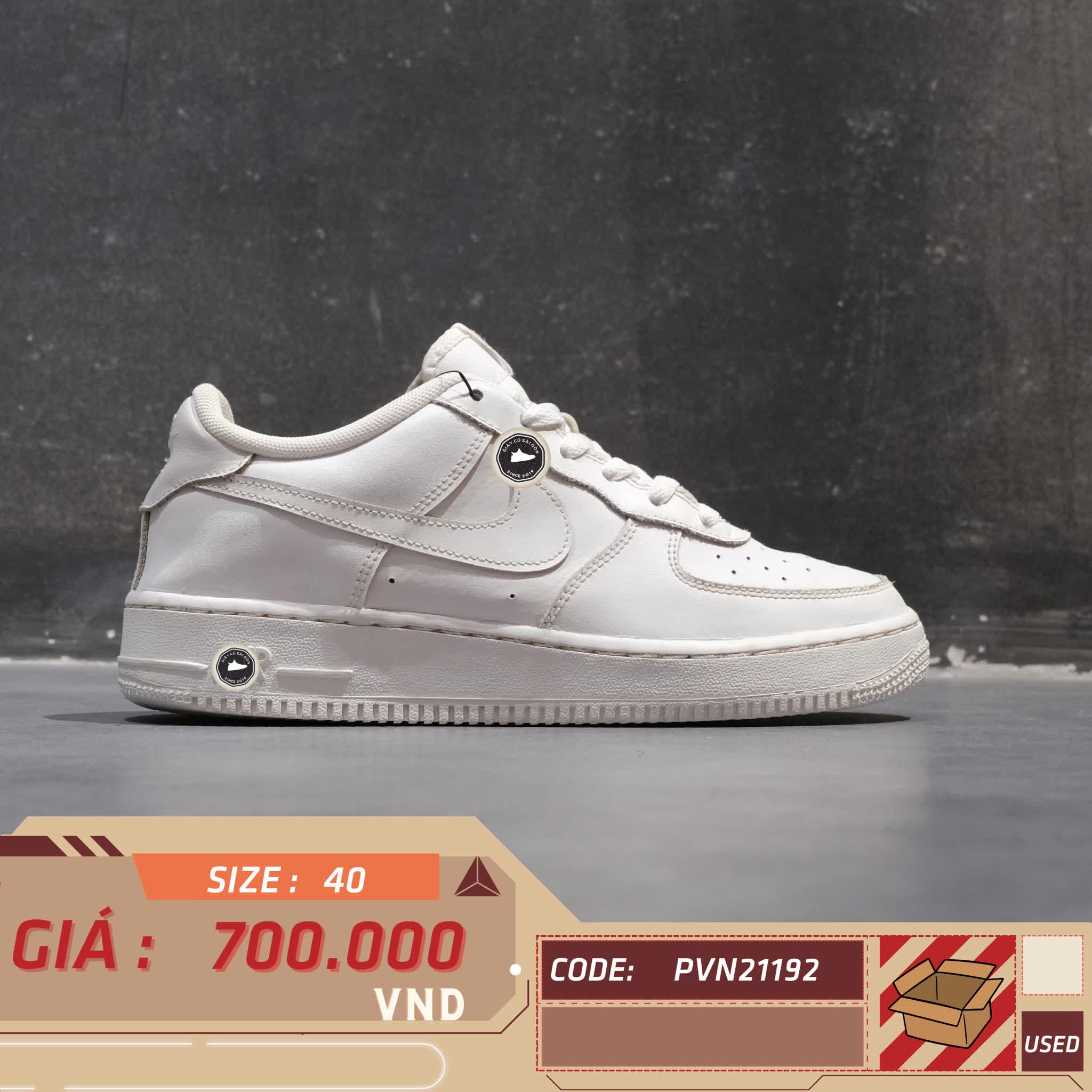Nike Air Force 1 Low 'White' (GS) 314192 117 SIZE 40 GIÀY 2HAND CHÍNH HÃNG PVN21192