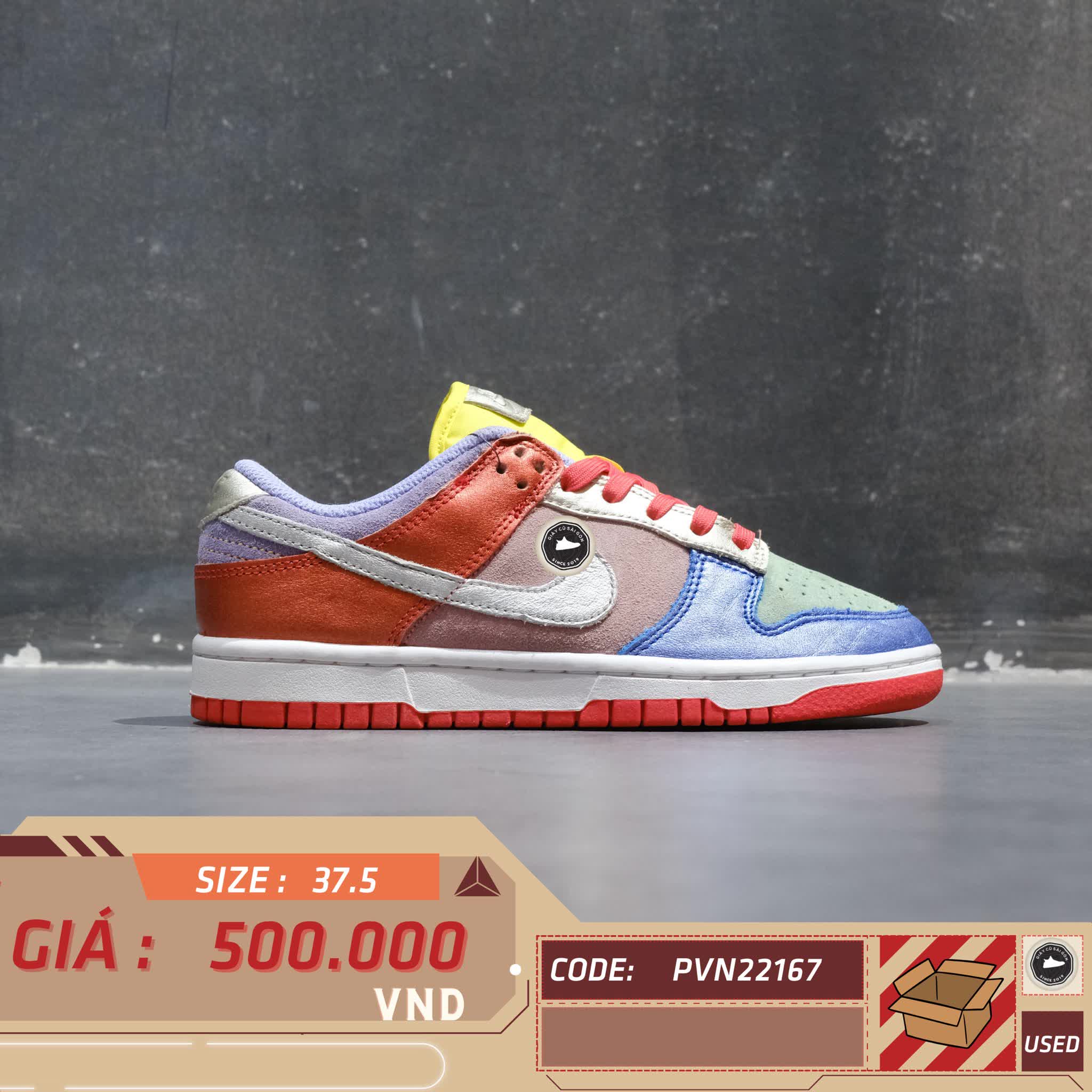NIKE DUNK LOW 'SUNSET PULSE' DN0855 600 SIZE 37.5 GIÀY 2HAND CHÍNH HÃNG PVN22167