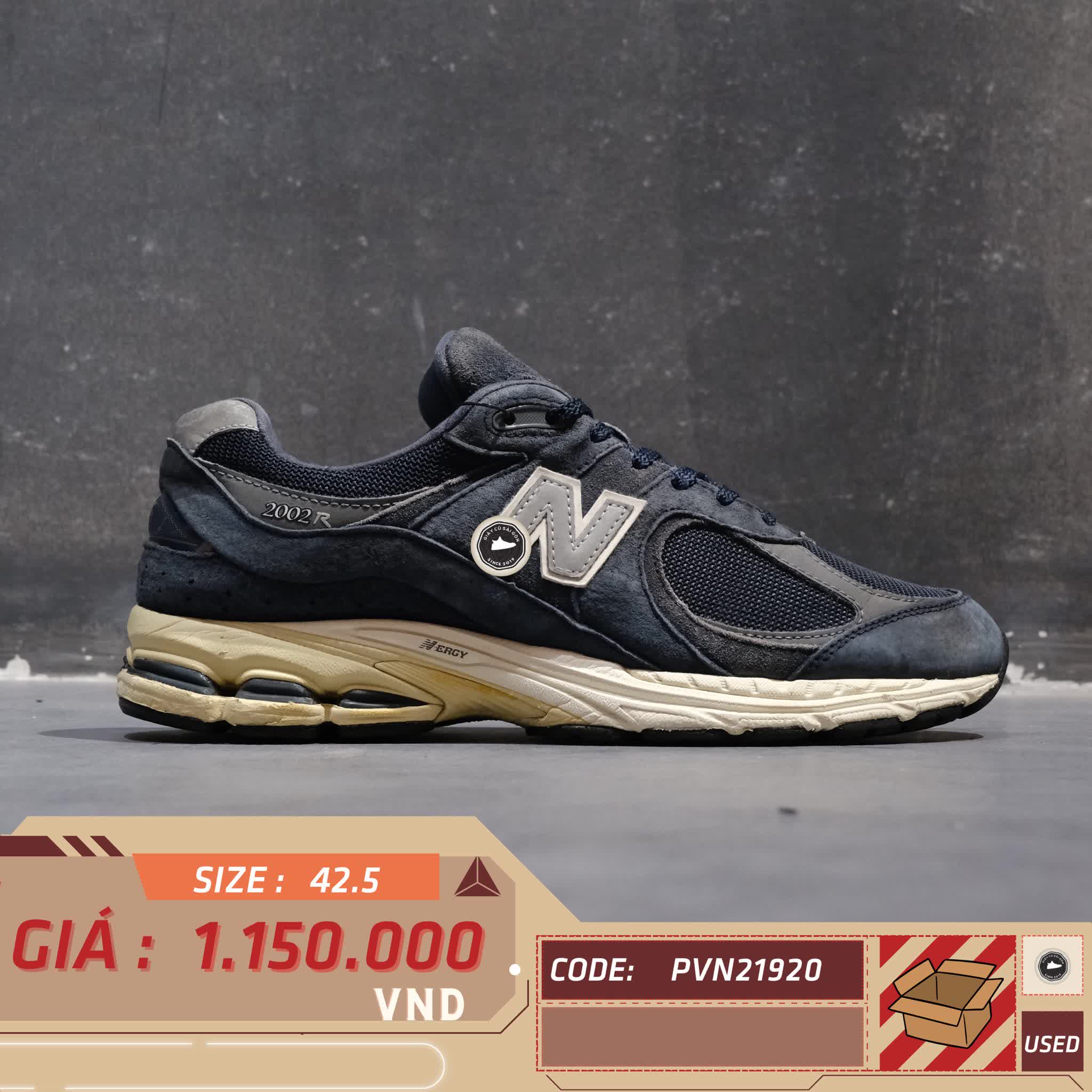 New Balance 2002R 'Eclipse Navy' D M2002RCA SIZE 42.5 GIÀY 2HAND CHÍNH HÃNG PVN21920