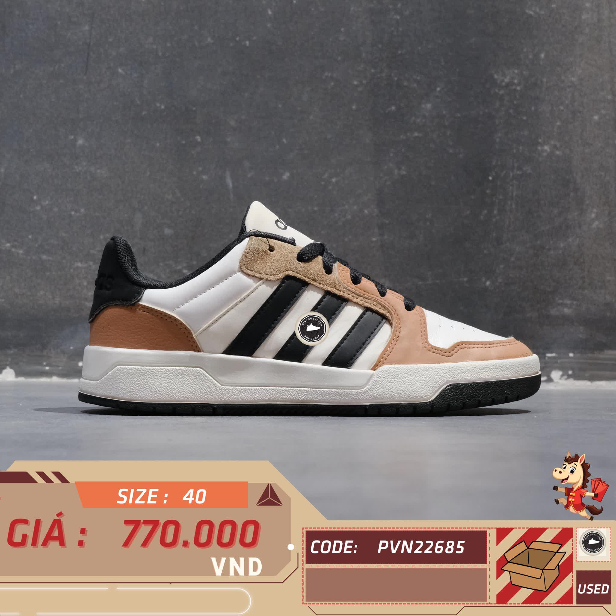 Adidas Entrap 'White Black Brown' - IE3905 - Size 40 - GIÀY 2HAND CHÍNH HÃNG PVN22685