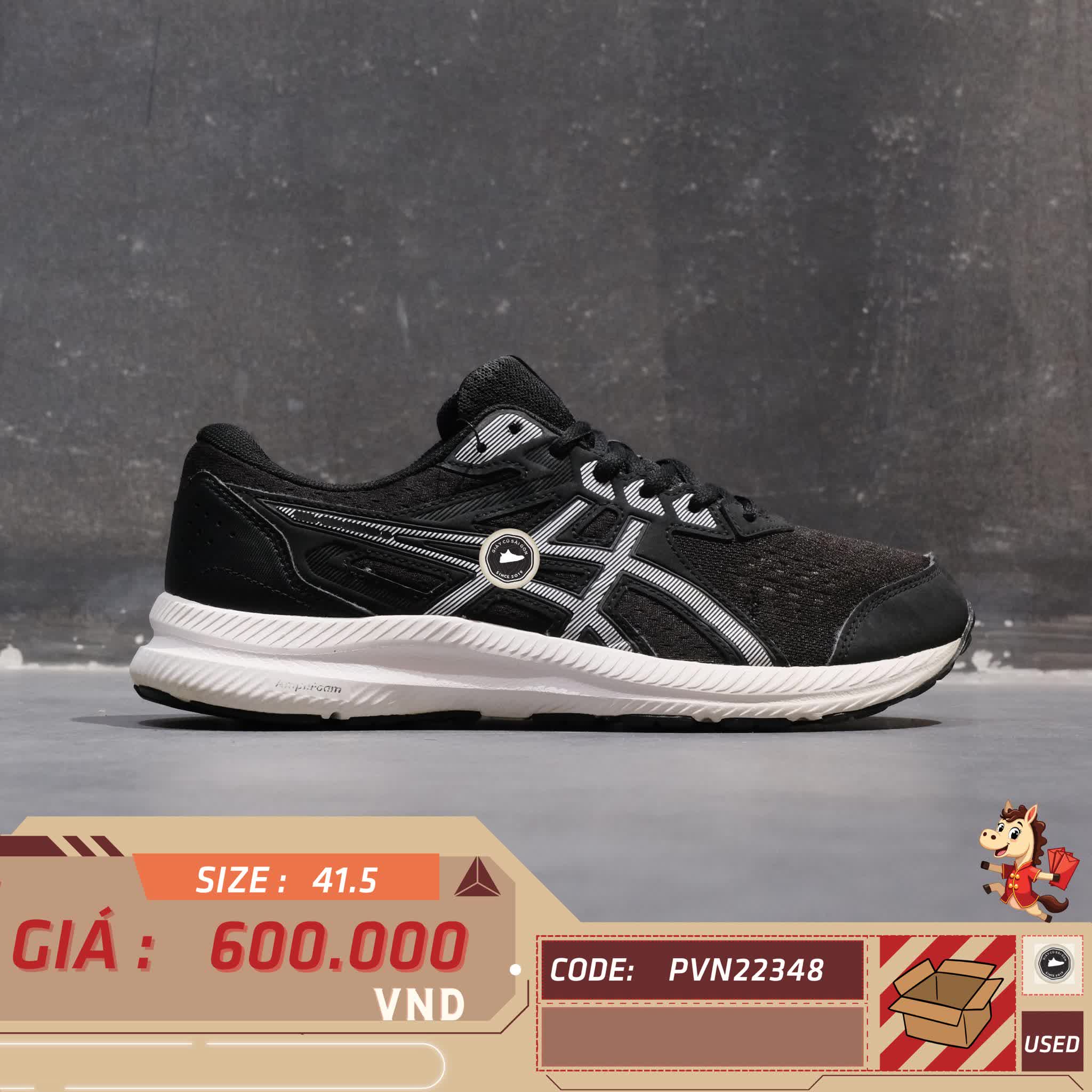 🔥 Giày ASICS Gel‑Contend 8 'Black/Velvet Pin' 1011B492 – SIZE 41.5 – PVN22348 – CHÍNH HÃNG