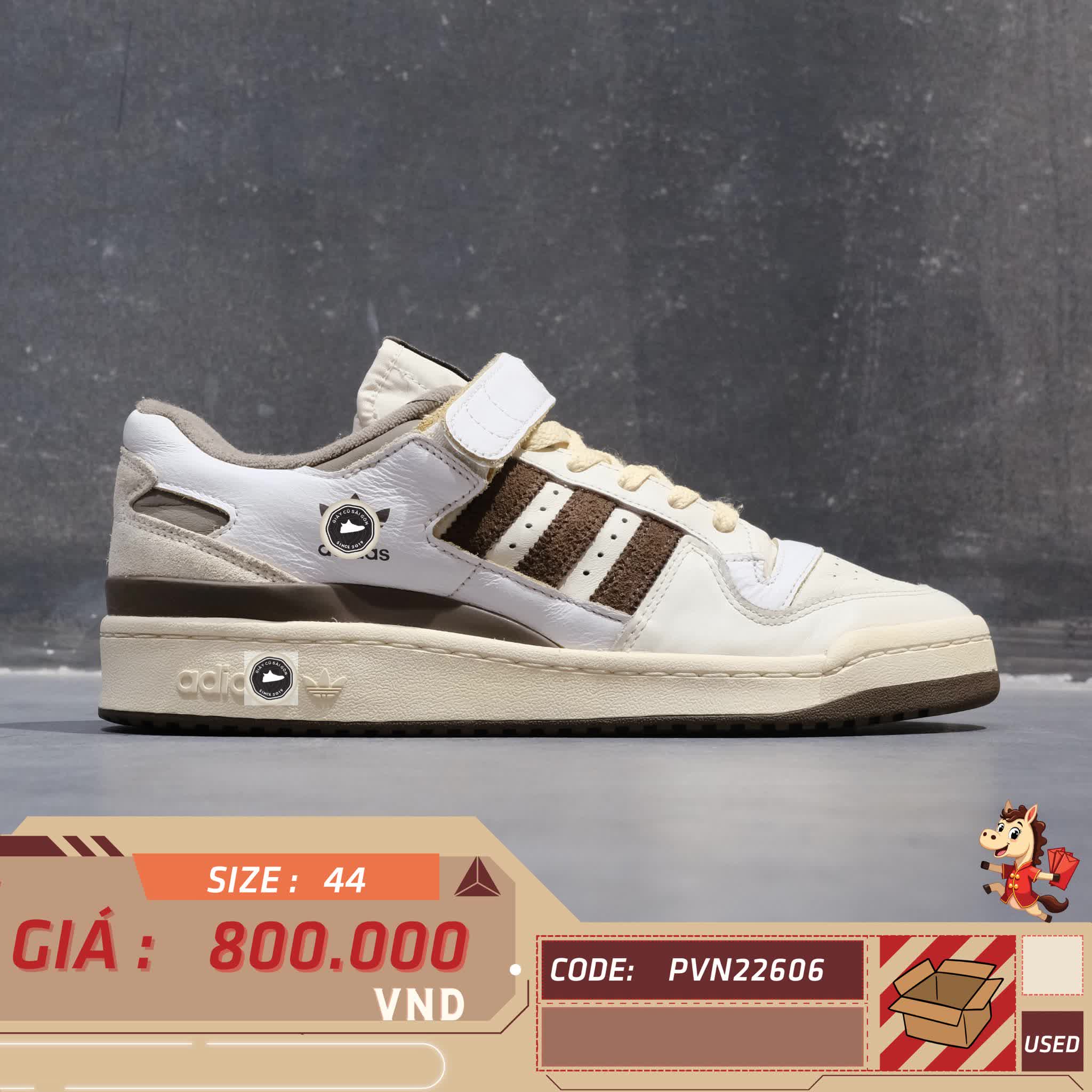 ADIDAS ORIGINALS UNISEX FORUM EXHIBIT LOW SNEAKERS GX4587 SIZE 44 GIÀY 2HAND CHÍNH HÃNG PVN22606