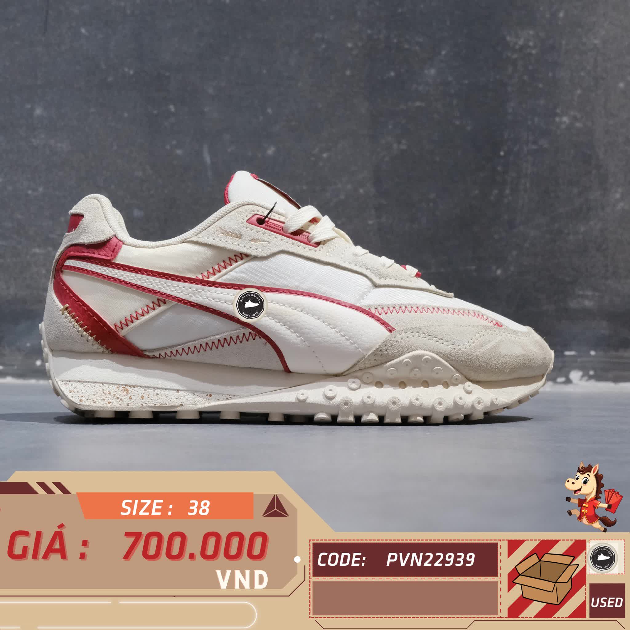 Puma Blktop Rider CNY 'Versatile Beige' - 397194 01 - Size 38 - GIÀY 2HAND CHÍNH HÃNG 22939