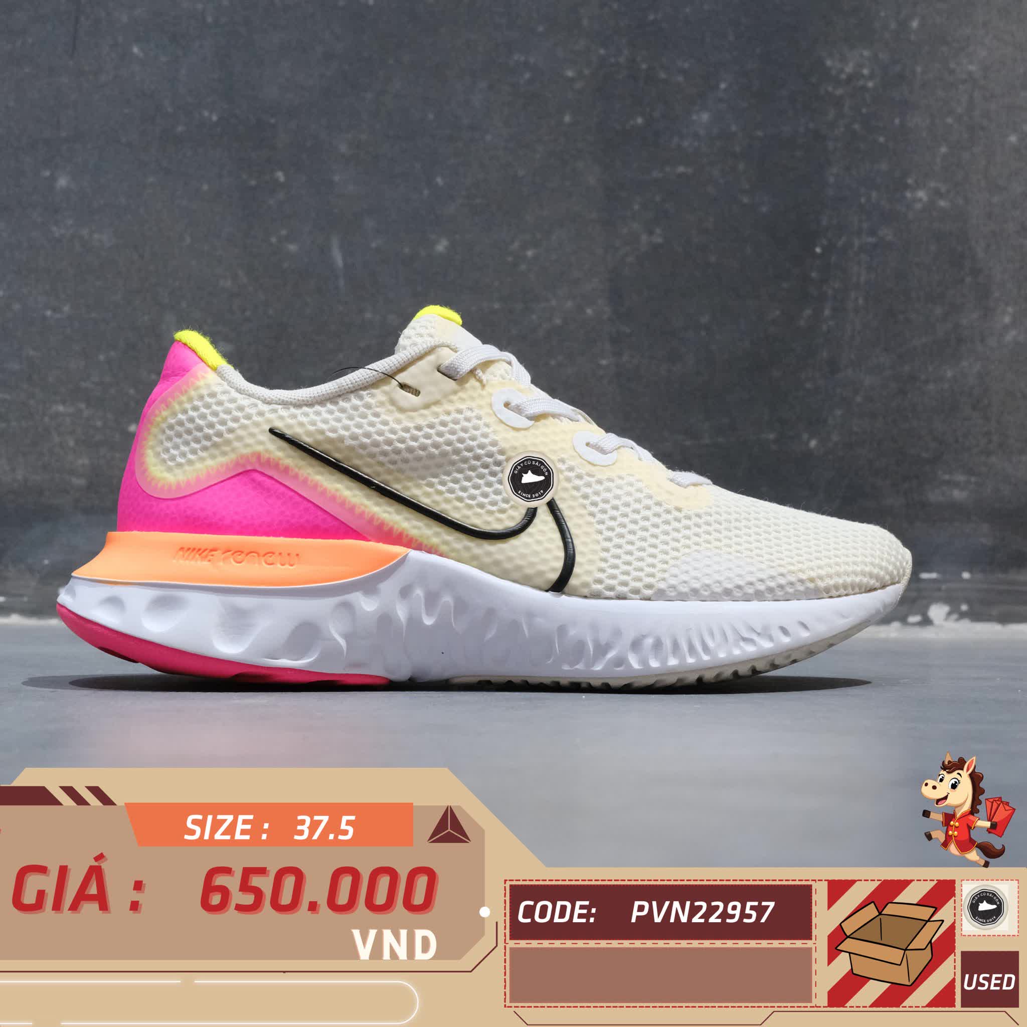 🔥 Nike Renew Run CK6360‑005 – SIZE 37.5 – PVN22957 – CHÍNH HÃNG