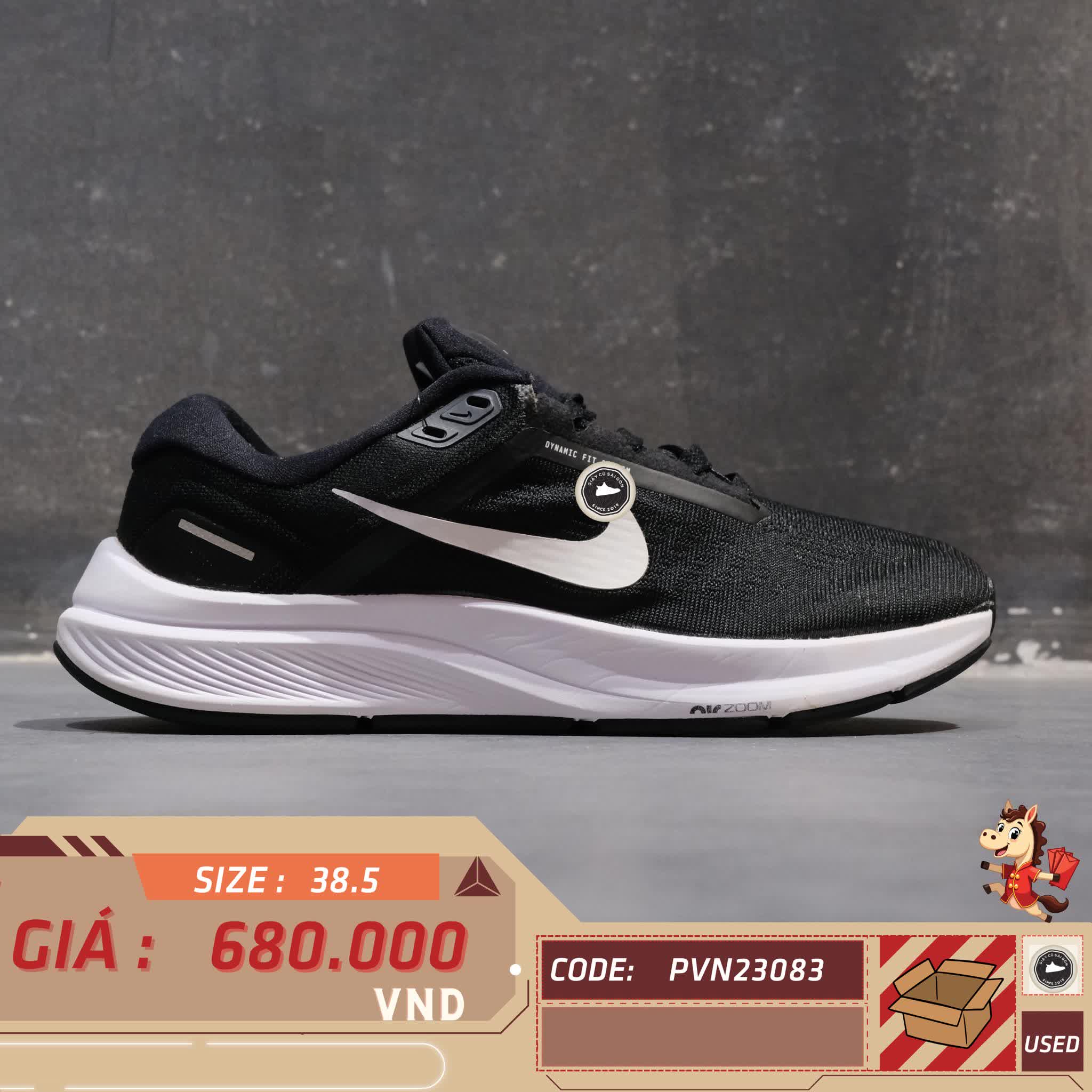 🔥 NIKE AIR ZOOM STRUCTURE 24 – SIZE 38.5 – PVN23083 – CHÍNH HÃNG