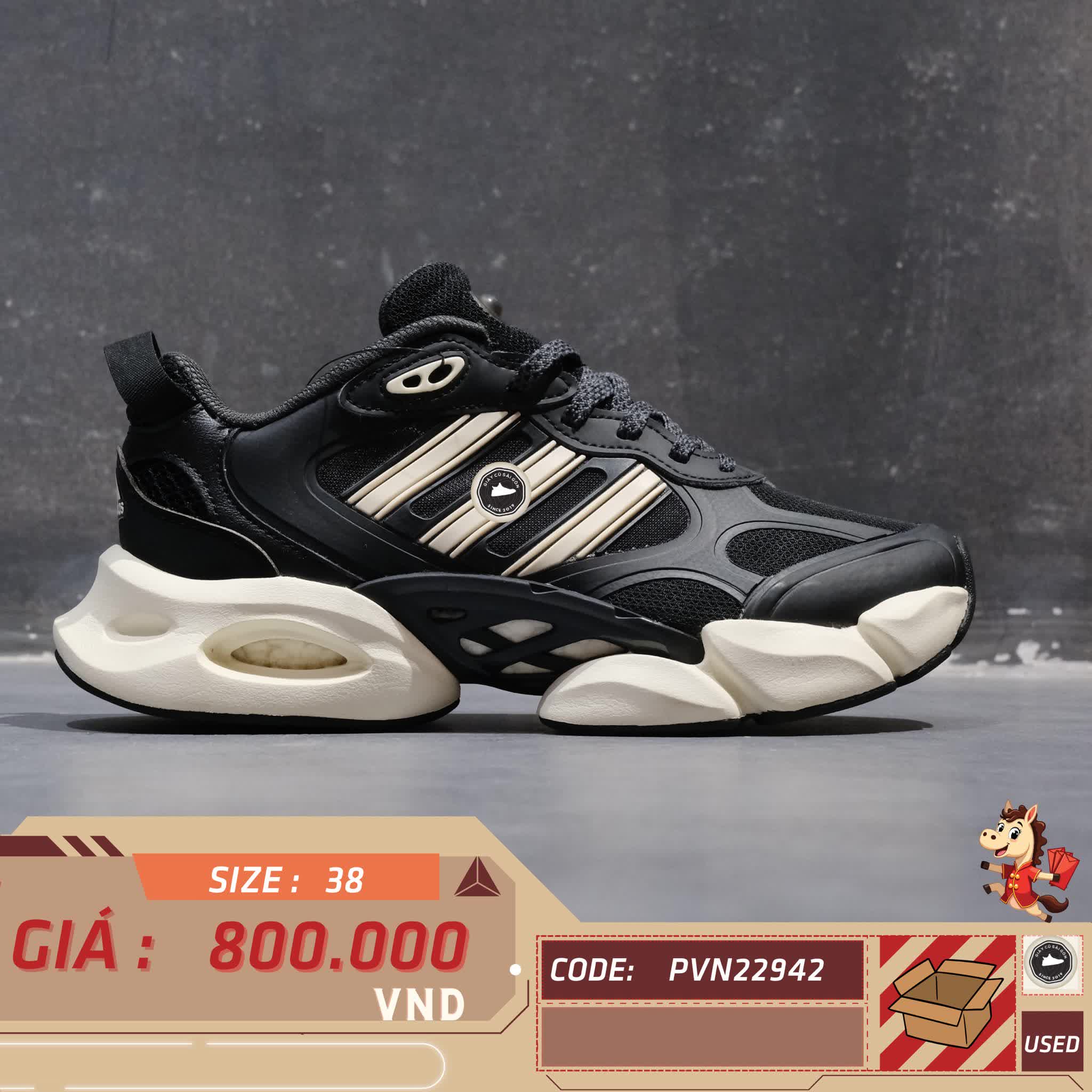 🔥 ADIDAS CLIMACOOL VENTO 3.0 BLACK/WHITE – SIZE 38 – PVN22942 – CHÍNH HÃNG