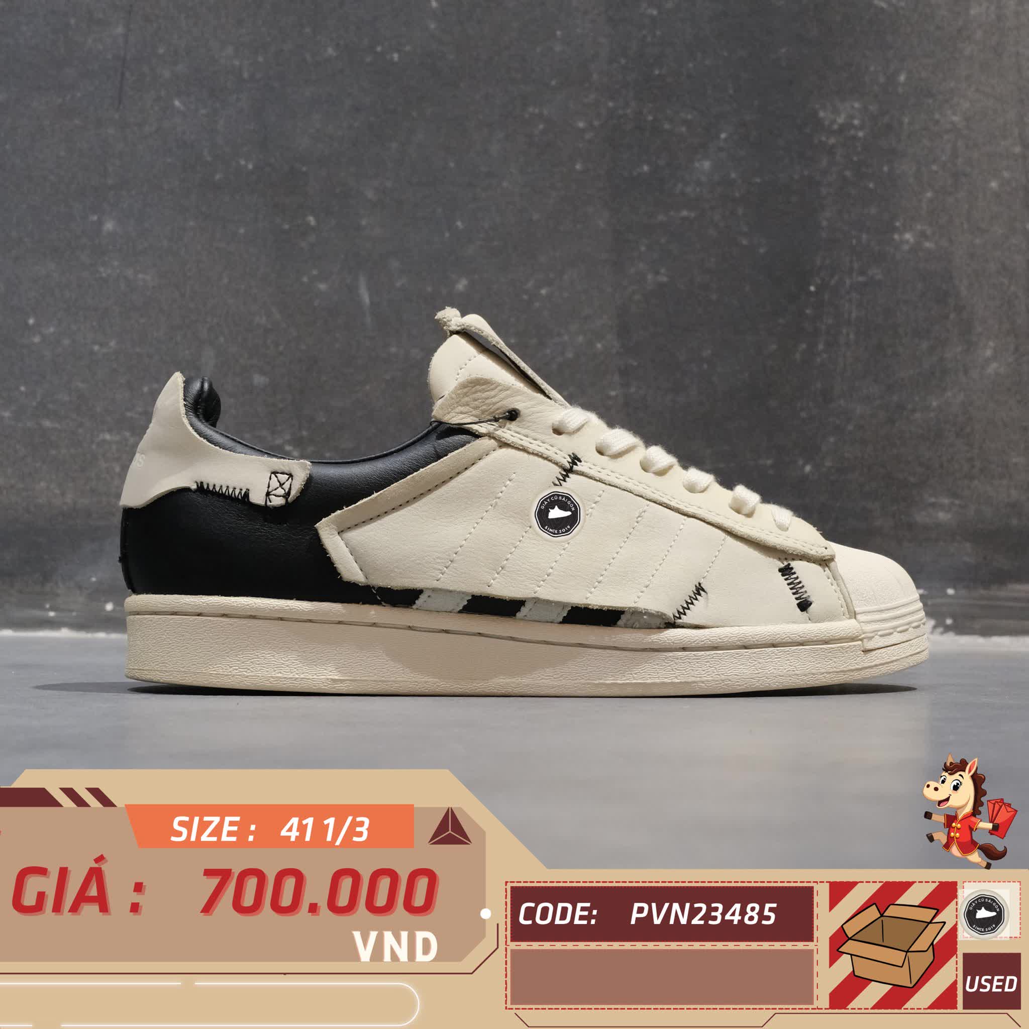 ADIDAS SUPERSTAR WS1 ‘DECONSTRUCTED WHITE STRIPES’ – SIZE 41 ⅓ – PVN23485 – CHÍNH HÃNG