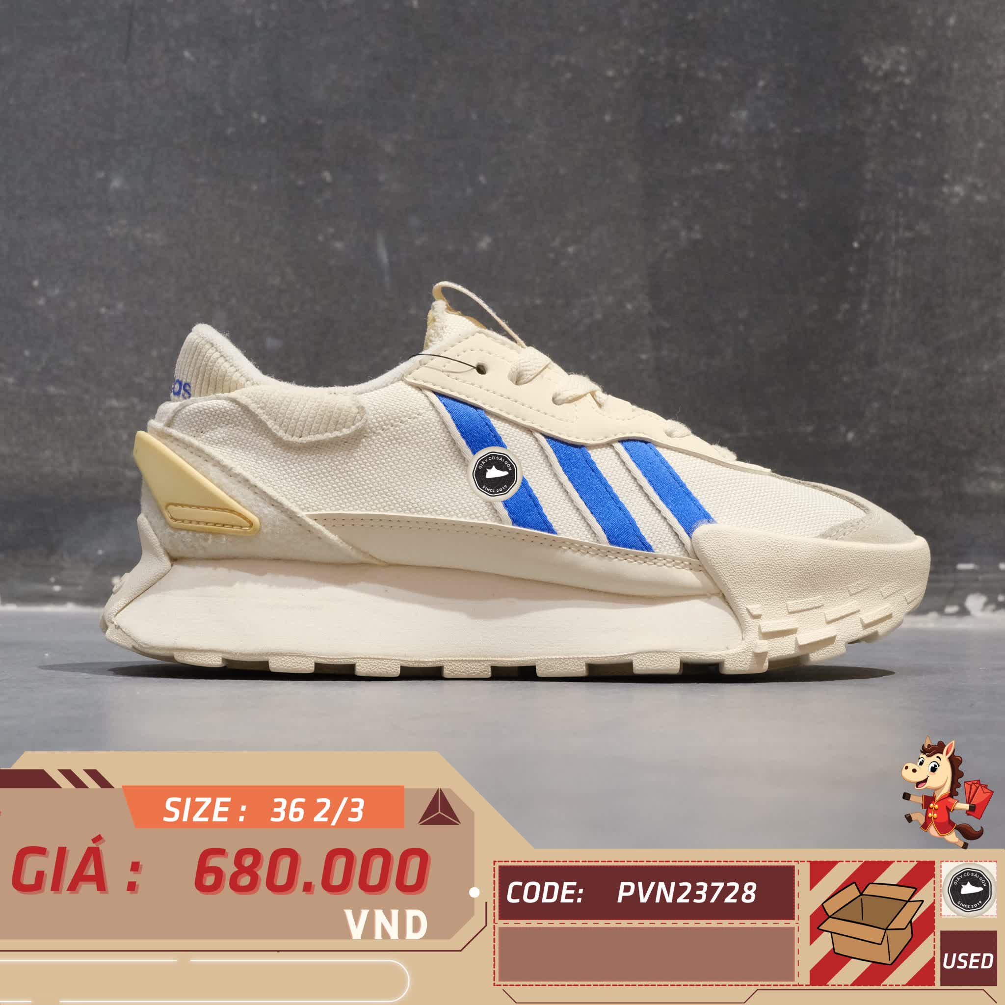 🔥 ADIDAS NEO FUTRO MIXR “WHITE/BLUE” – SIZE 36 2/3 – PVN23728 – CHÍNH HÃNG