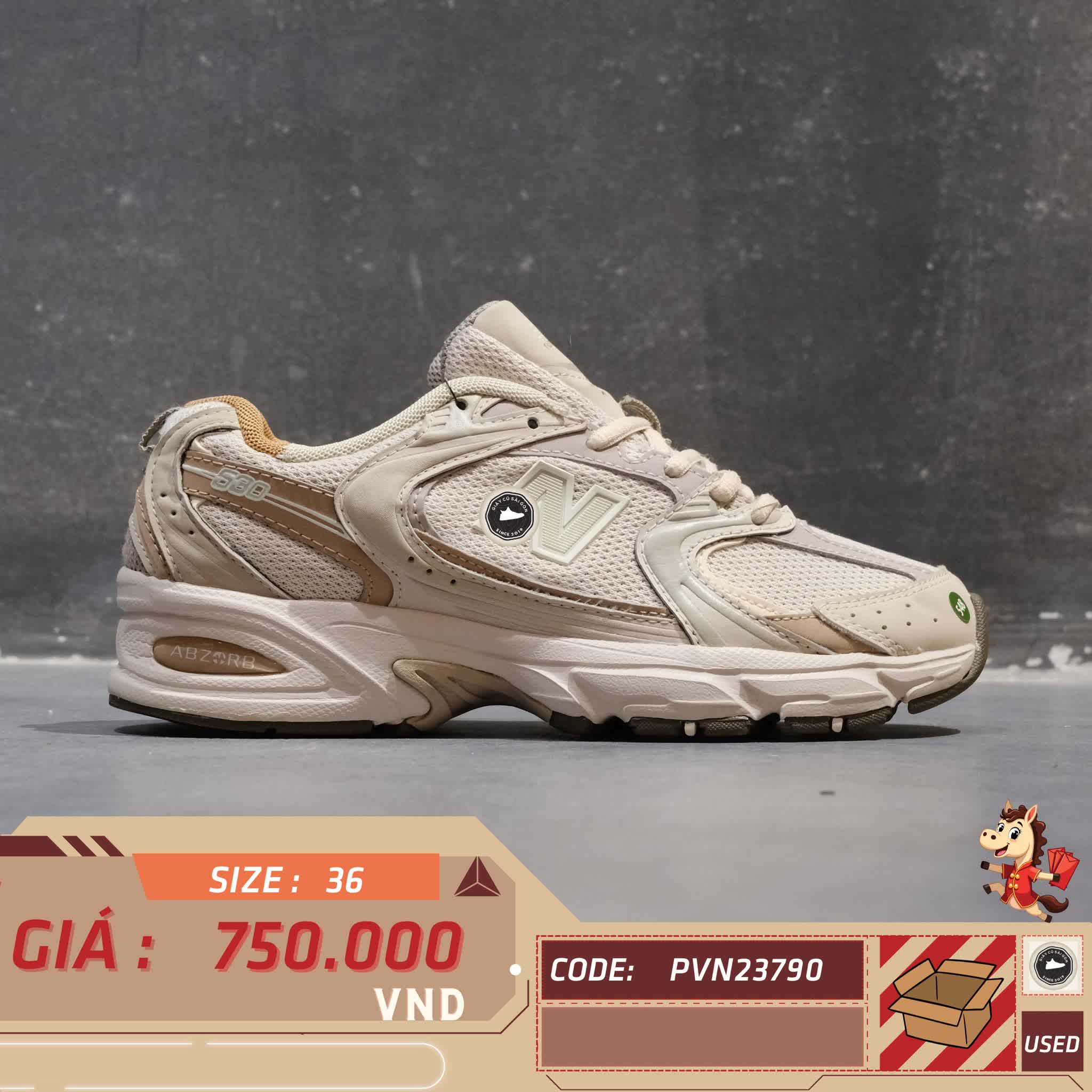 Giày New Balance 530 ‘Cream Beige’ MR530KOB – SIZE 36 – PVN23790 – CHÍNH HÃNG