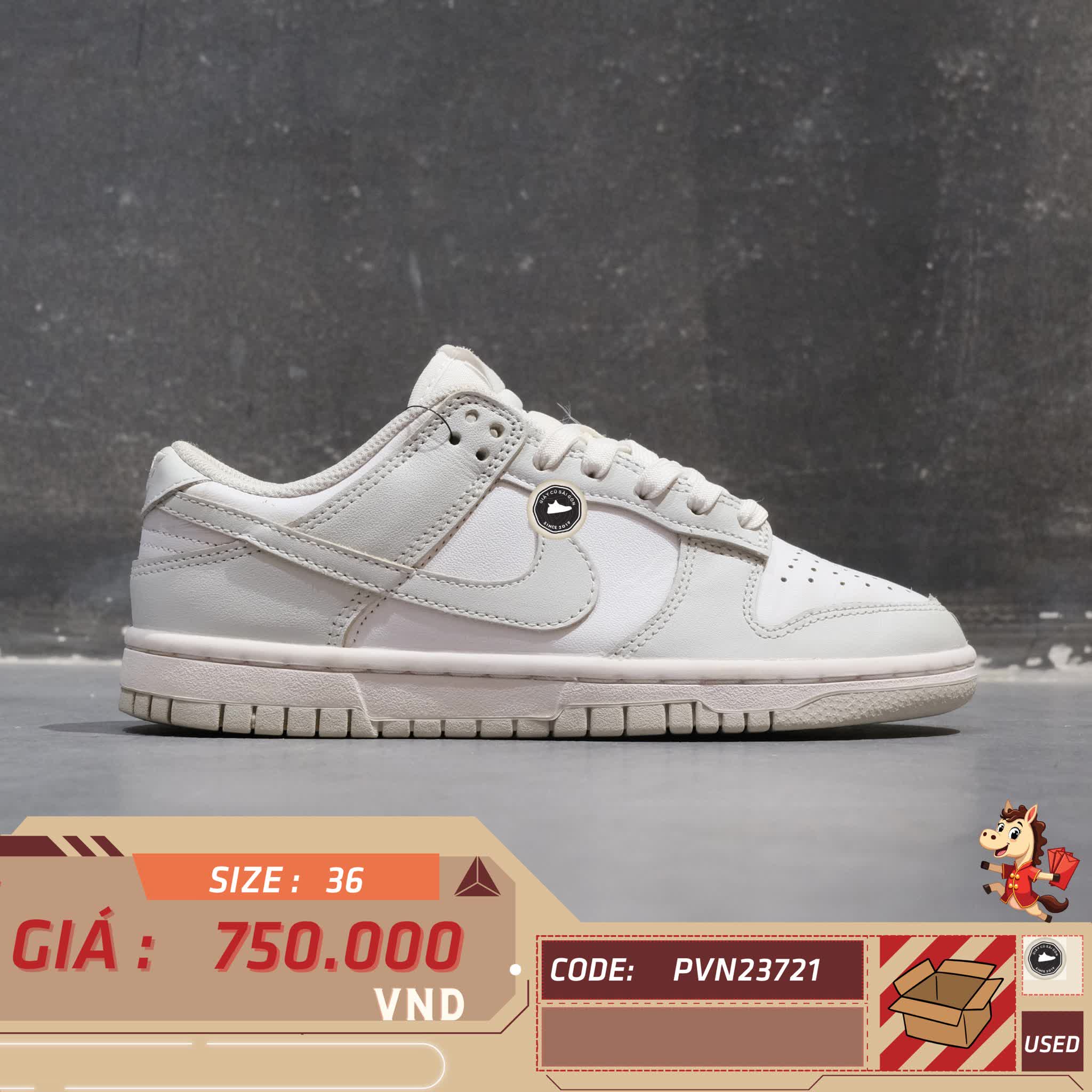 🔥 NIKE DUNK LOW “PHOTON DUST” – SIZE 36 – PVN23721 – CHÍNH HÃNG