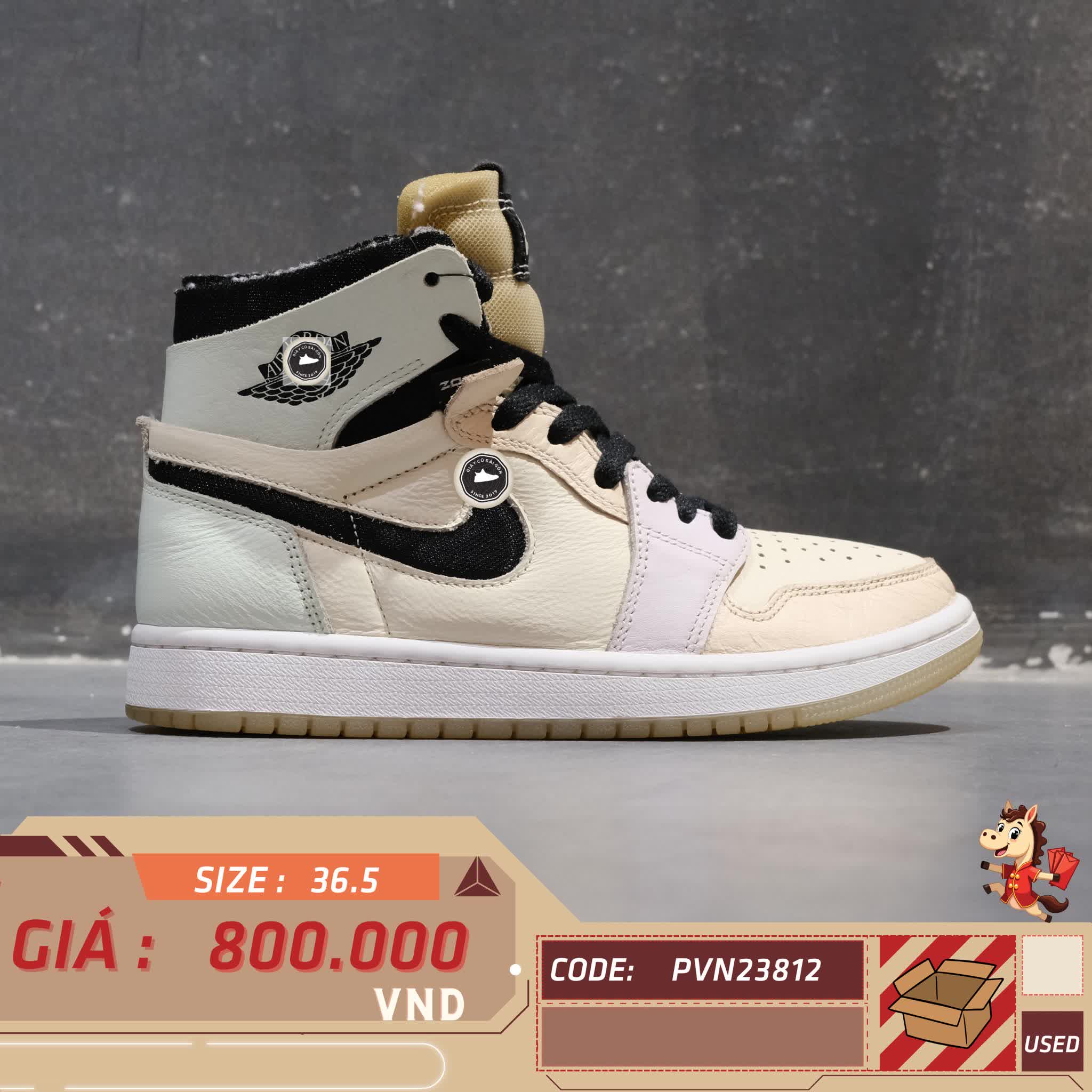 🔥 AIR JORDAN 1 HIGH ZOOM COMFORT “EASTER” – SIZE 36.5 – PVN23812 – CHÍNH HÃNG